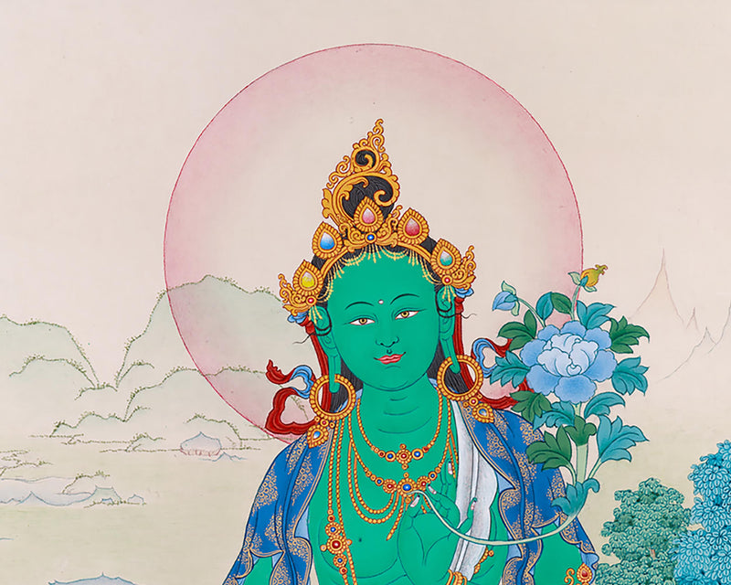 The Great Mother | Green Tara Thangka