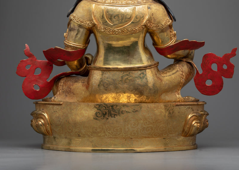 Dewa Jambhala Golden Statuette | Traditionally Hand-Crafted Zen-Arts