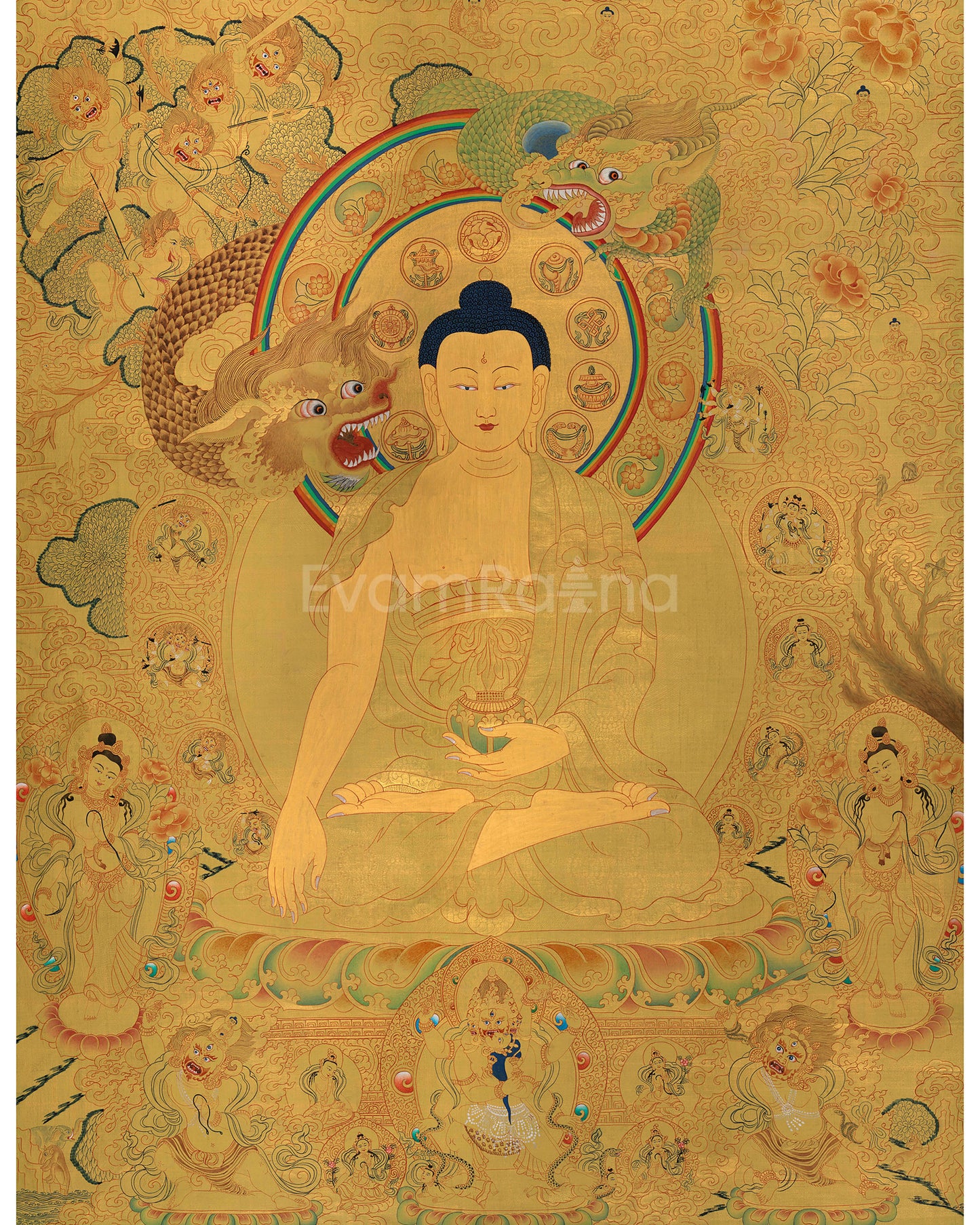 Buddha Shakyamuni Kadampa | Meditation Art| Traditional Wall Decor