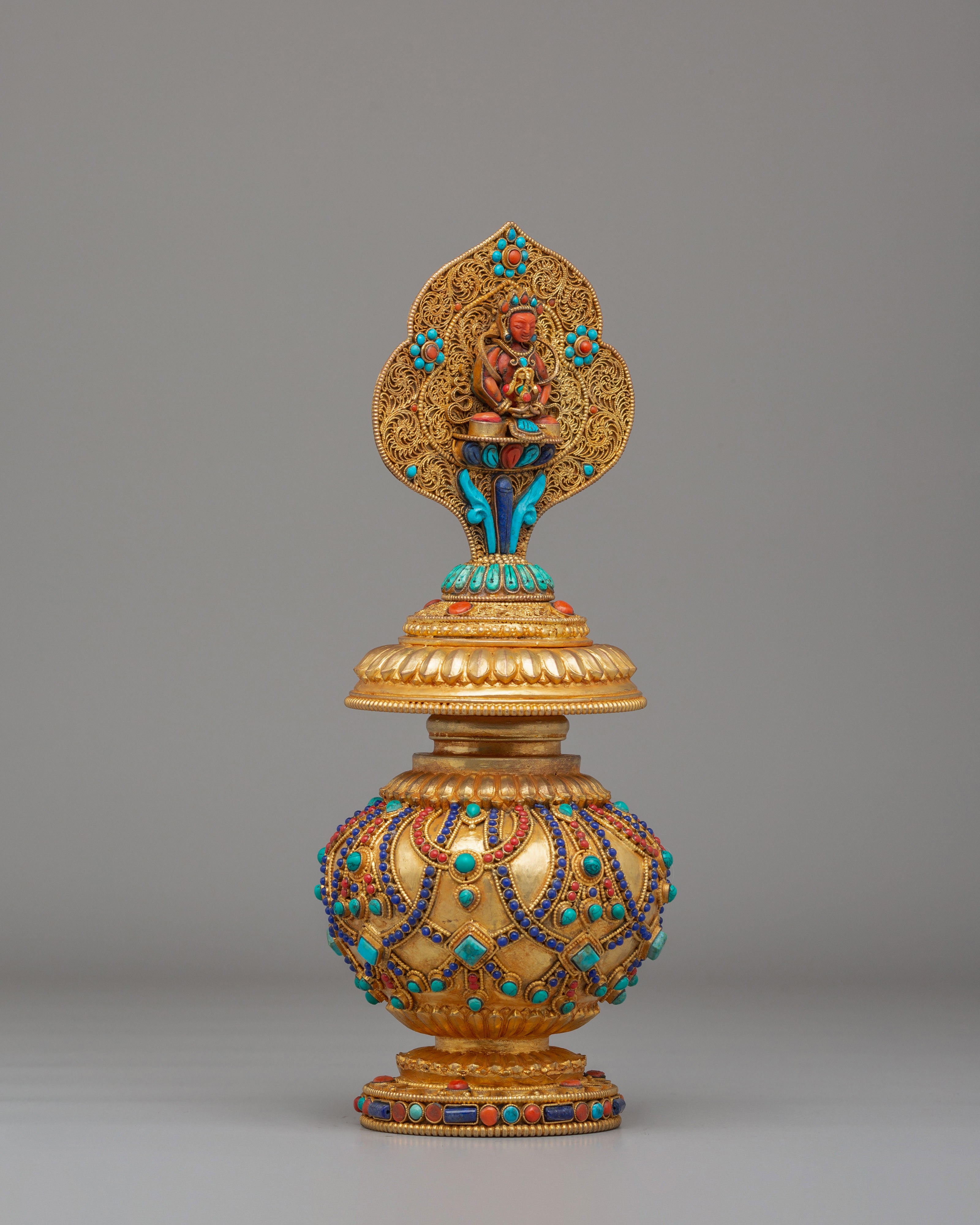 Sacred Amitayus Bhumba | Tibetan Ritual Water Pot