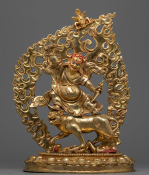 dharma treasure dorje drollo gold gilded statue