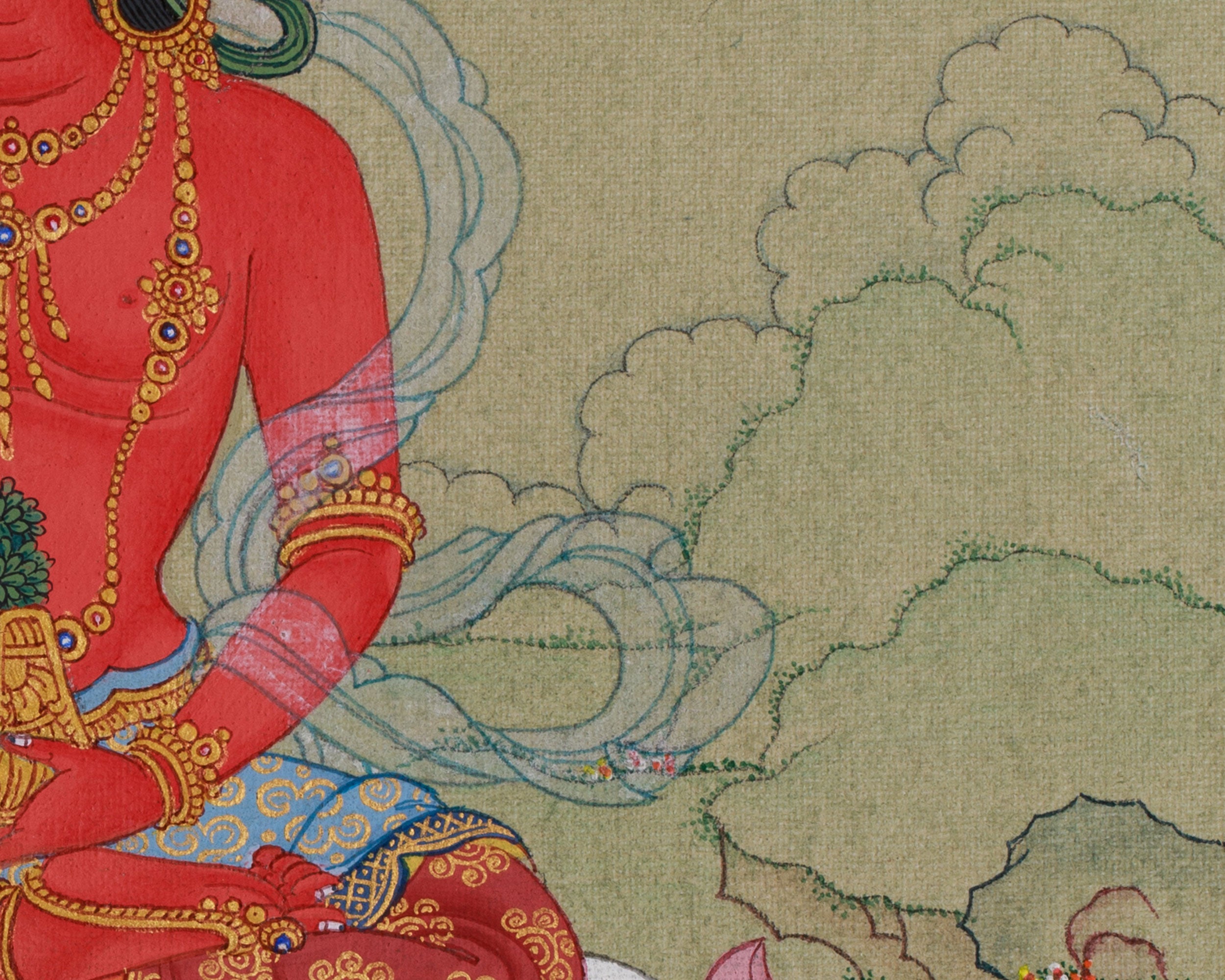 Traditional Thangka of Amitayus | Buddha of Infinite Life and Longevity