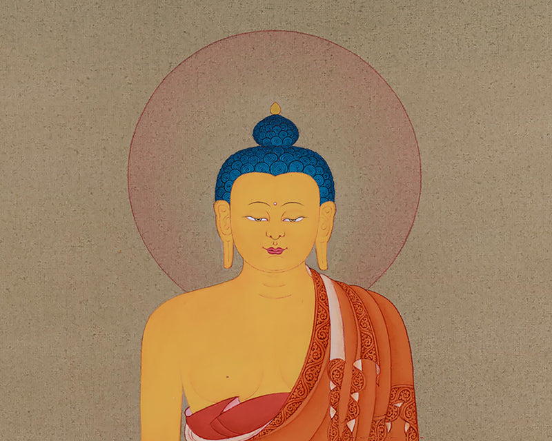 Dhyani Buddha Shakyamuni Meditation Thangka | Tibetan Buddhist Artwork