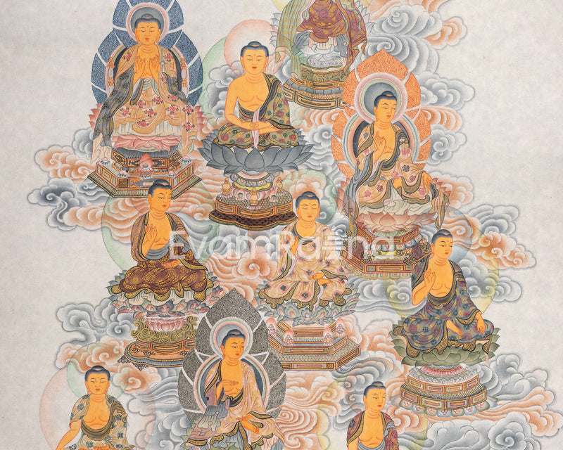 Buddha Thangka Print | Peaceful Traditional Home Decor