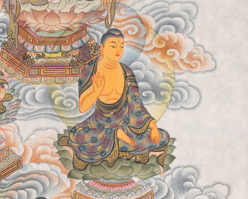 Buddha Thangka Print | Peaceful Traditional Home Decor