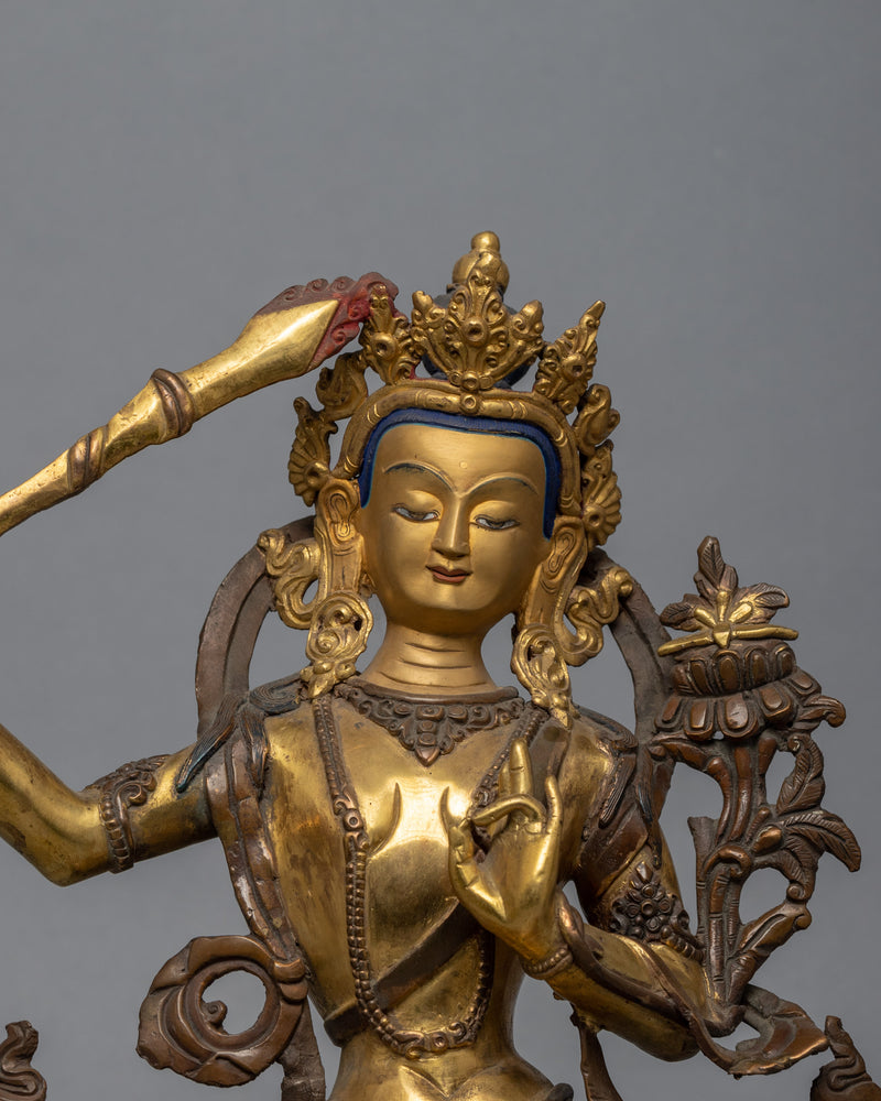 Bodhisattva Manjushri Sculpture | Himalayan Sculpture of Bodhisattva of Wisdom