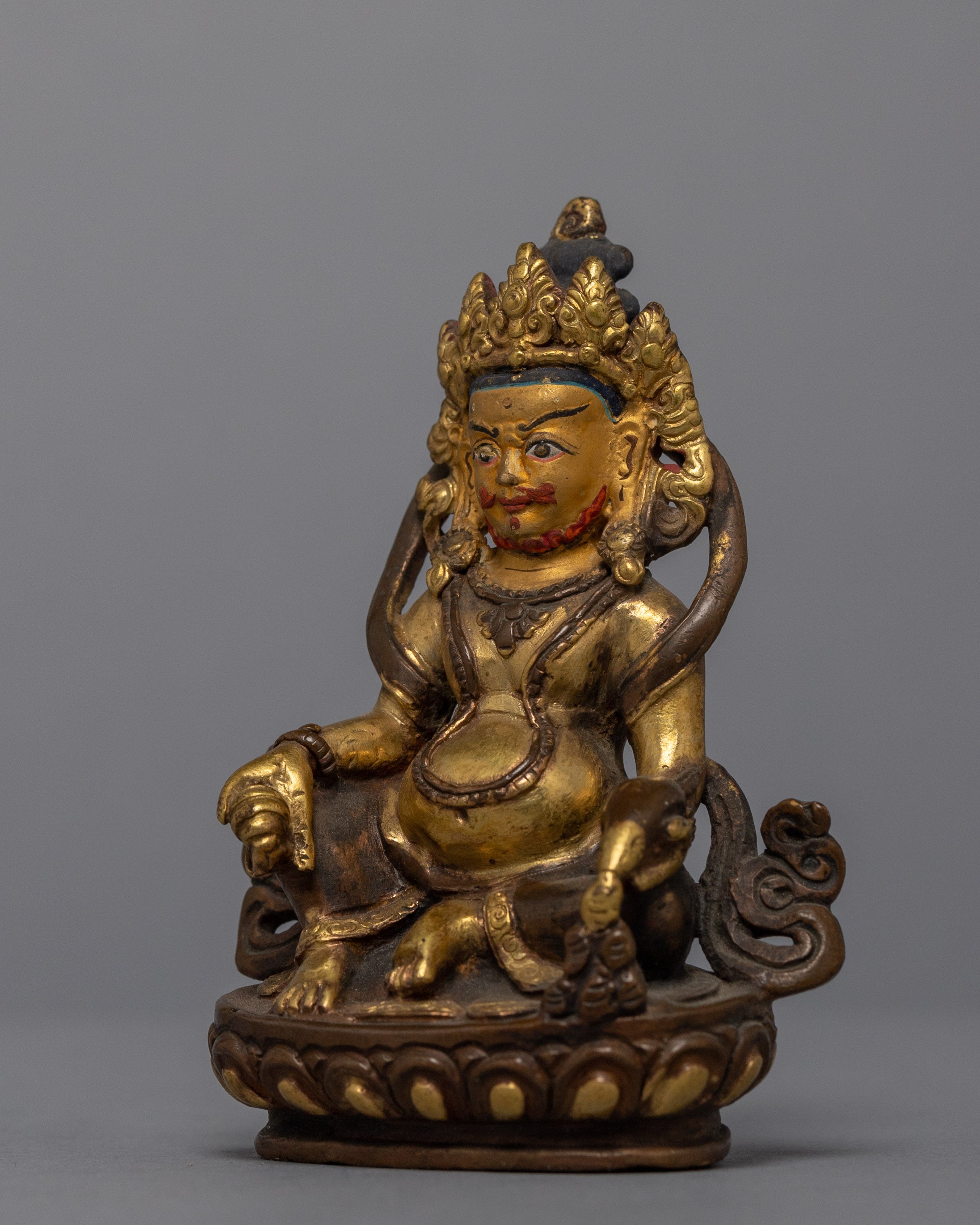 24k Gold Gilded Dzambhala Statue | Radiate Prosperity and Positive Energies