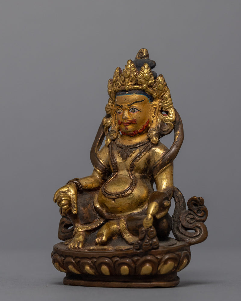 24k Gold Gilded Dzambhala Statue | Radiate Prosperity and Positive Energies