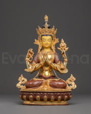 Handmade Bodhisattva Avalokiteshvara Copper Statue