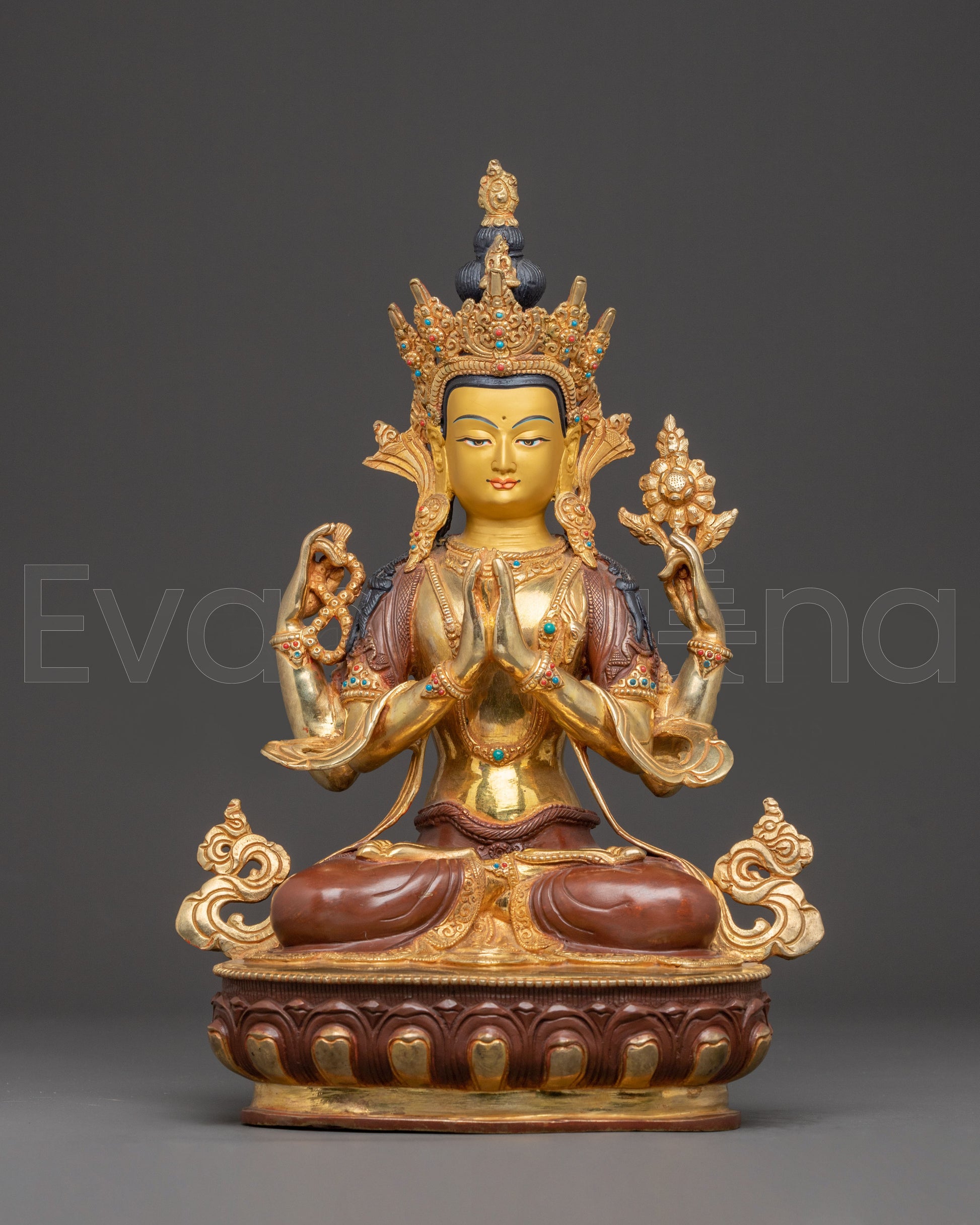 Handmade Bodhisattva Avalokiteshvara Copper Statue