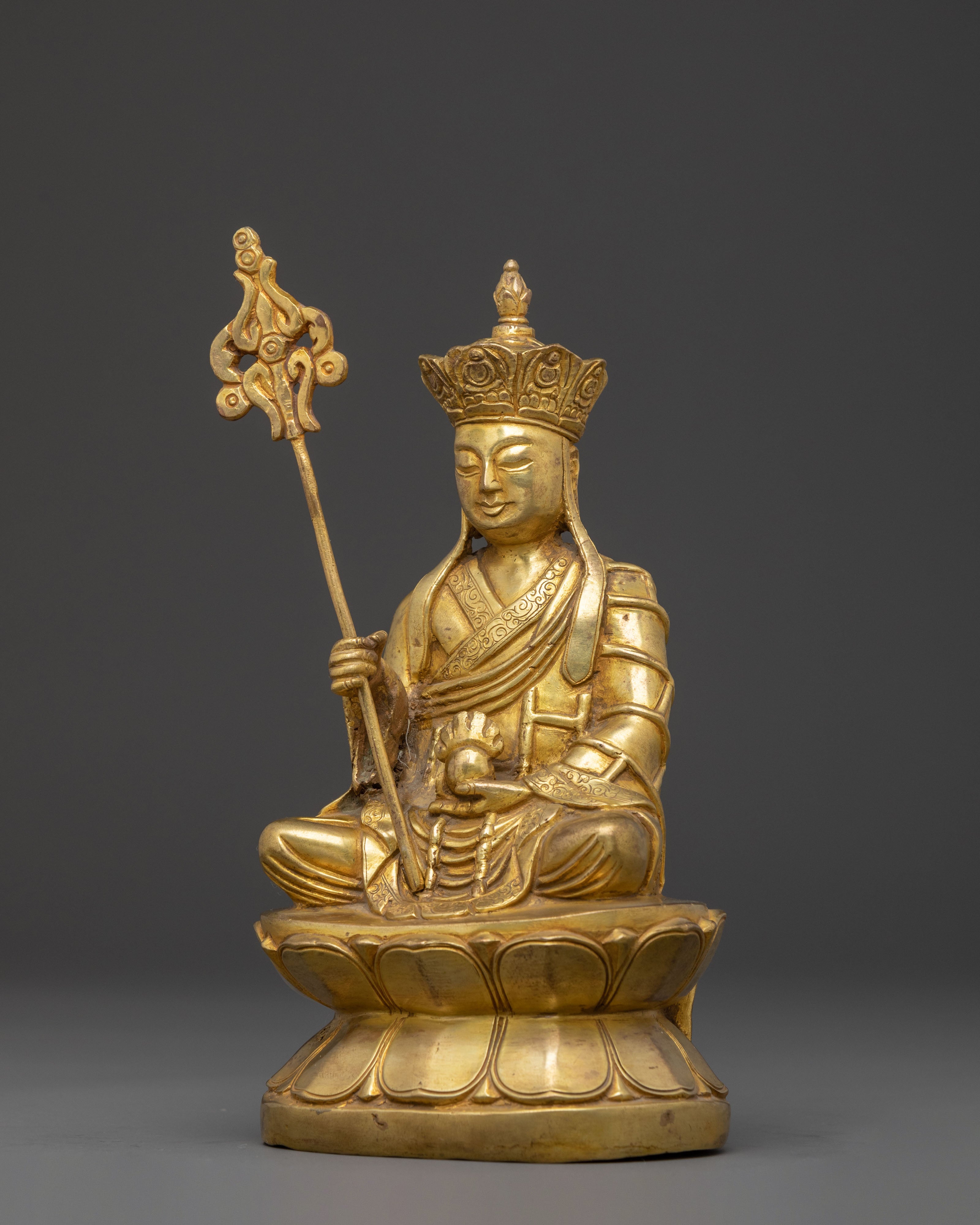 Tibetan Kshitigarbha Deity Sculpture | Spiritual Home Decor
