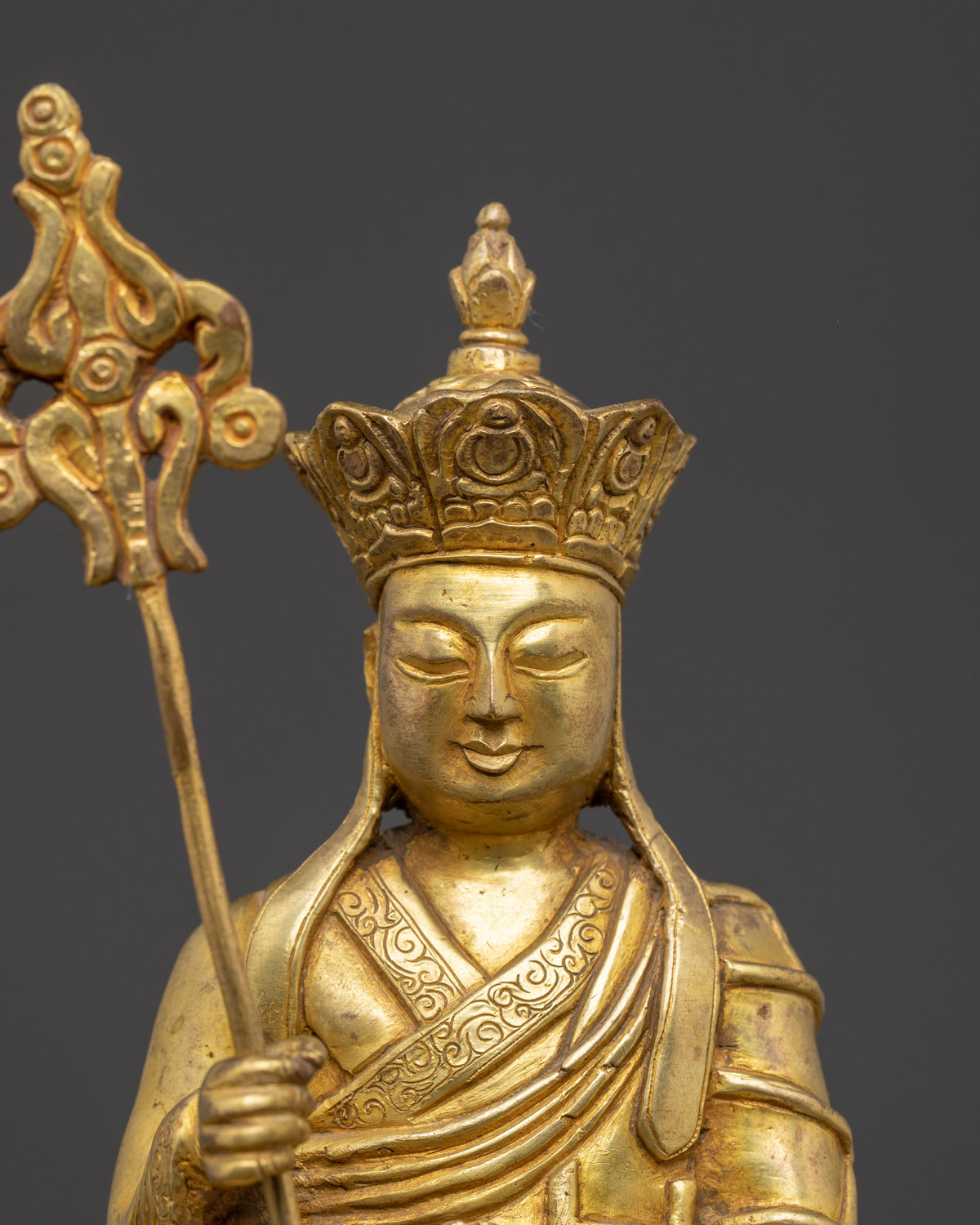 Tibetan Kshitigarbha Deity Sculpture | Spiritual Home Decor
