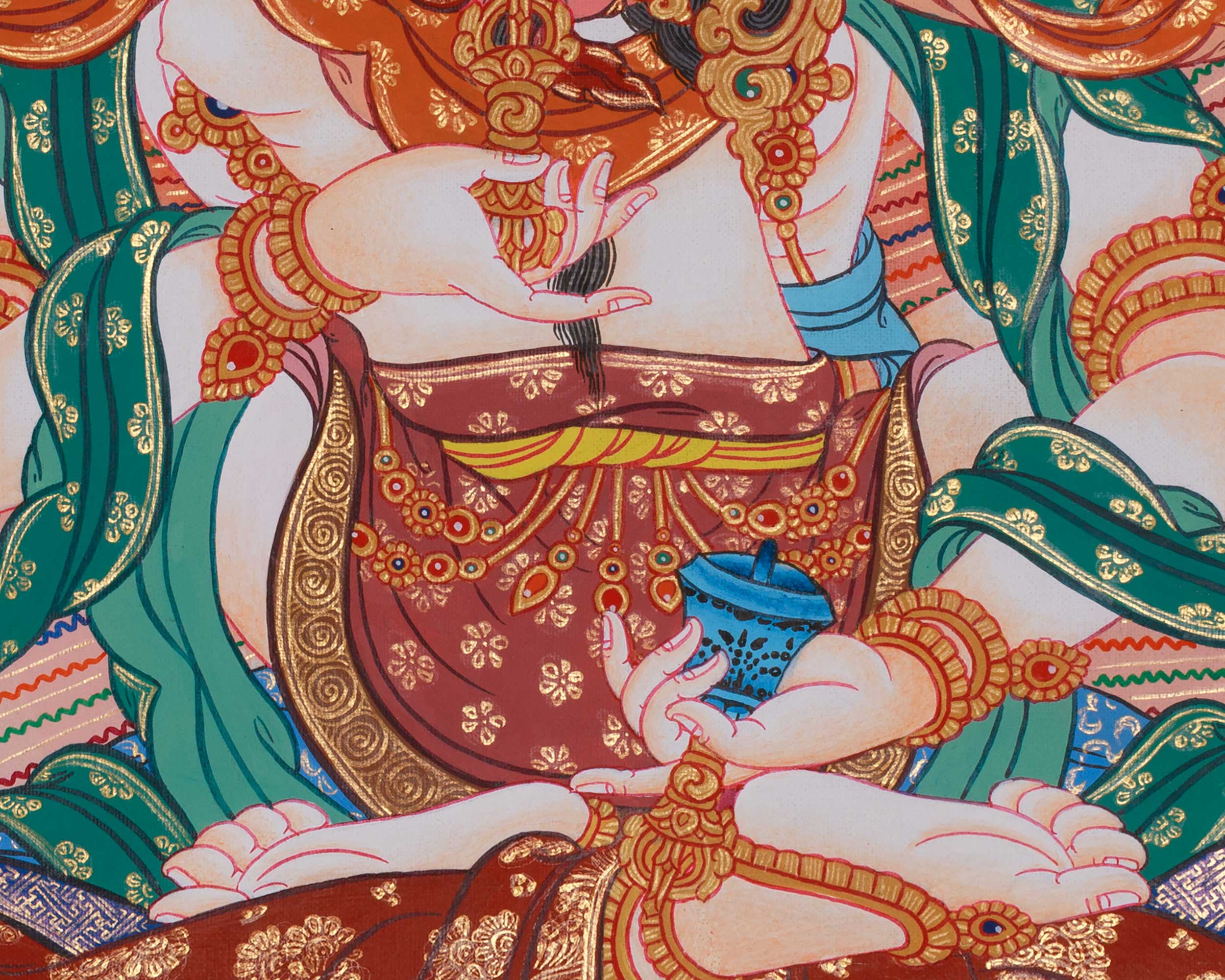 Dorje Sempa with Consort Thangka | Vajrasattva, the Buddha of Purification