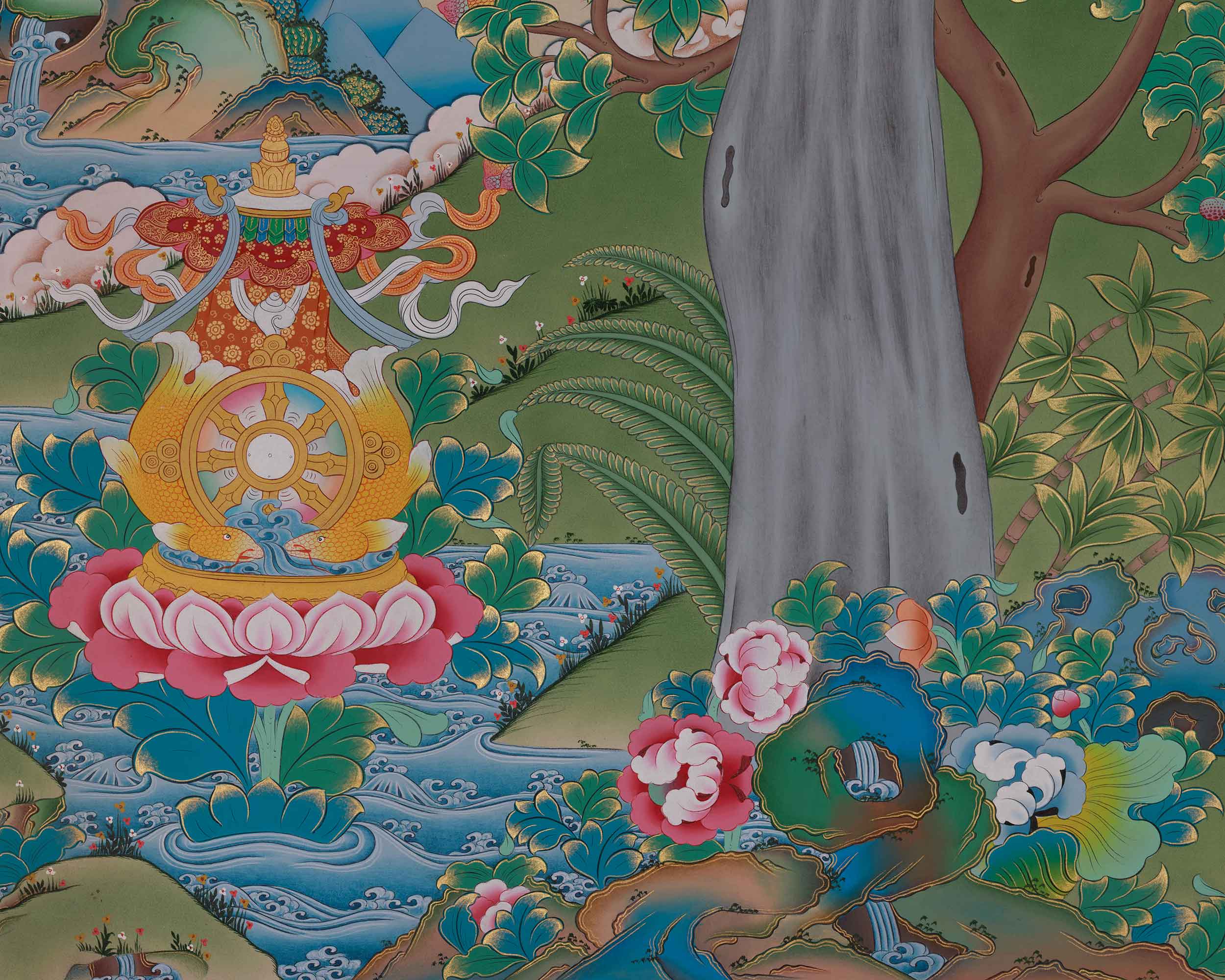 Himalayan Art of Four Harmonious Friends | Symbolized Harmony, Compassion, and Friendship