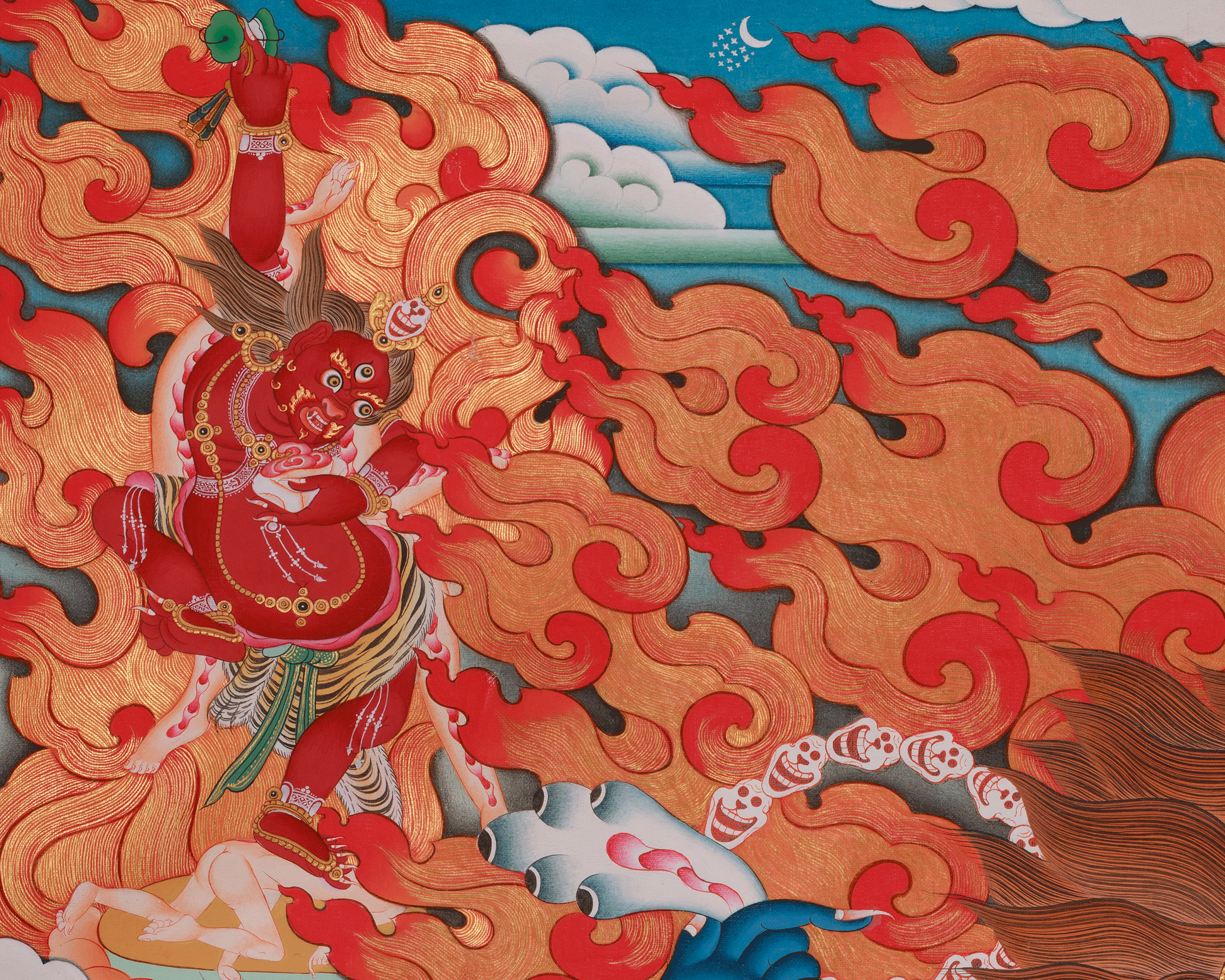 Six-Armed Mahakala Art | Wrathful Manifestation of Avalokiteshvara | Wrathful Deity