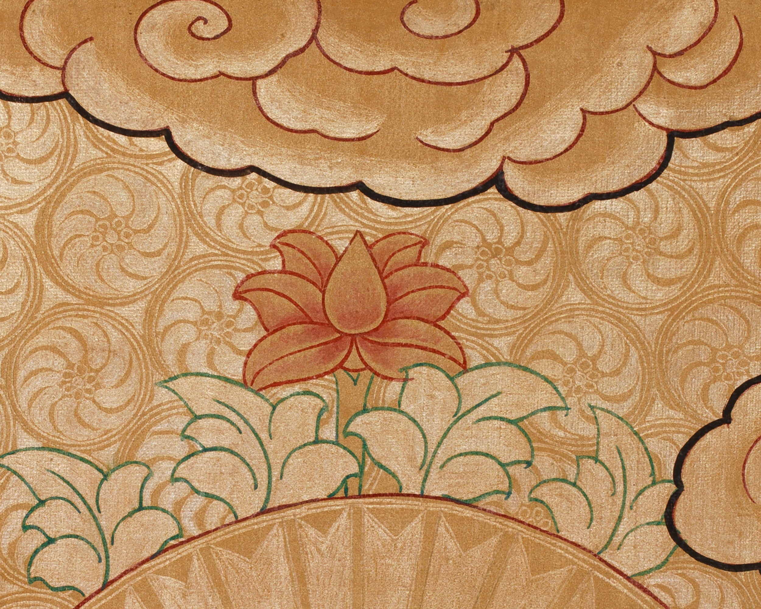 Buddhist Deity Manjushri Thangka | Wisdom Sword Protector