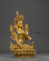 White Tara Statue: Buddhist Seven-eyed Goddess