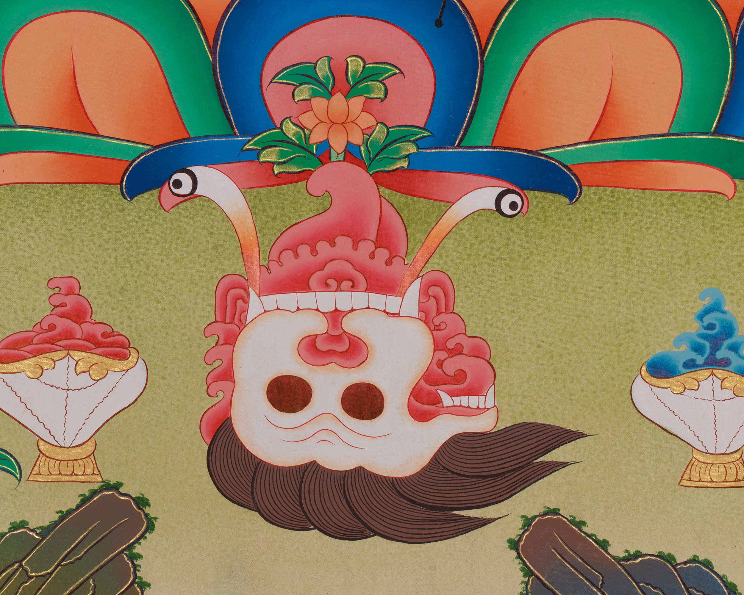 Vajrapani Buddhist Art | Tibetan Protector Thangka | Embodiment of Fearless Power