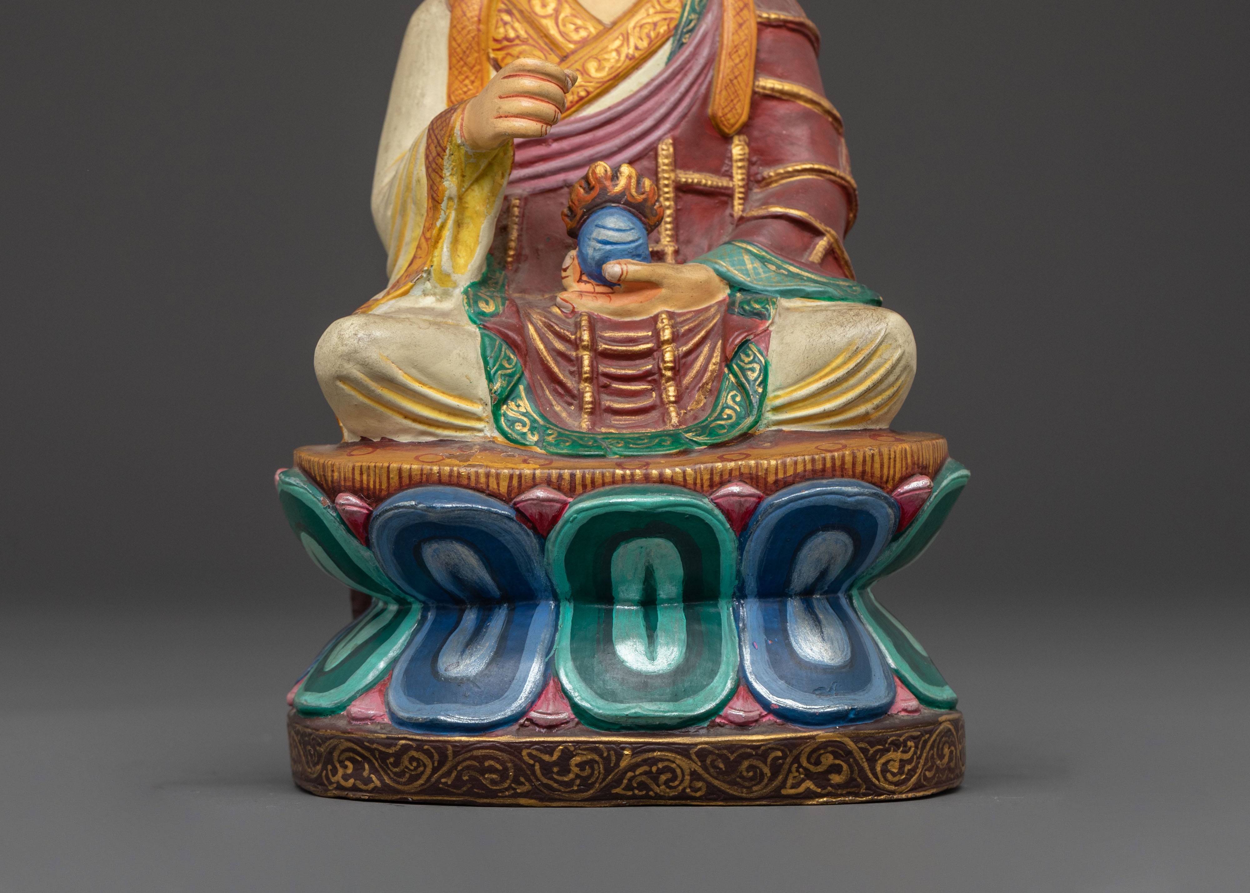Handmade Kshitigarbha Sacred Sculpture | Bodhisattva Artwork