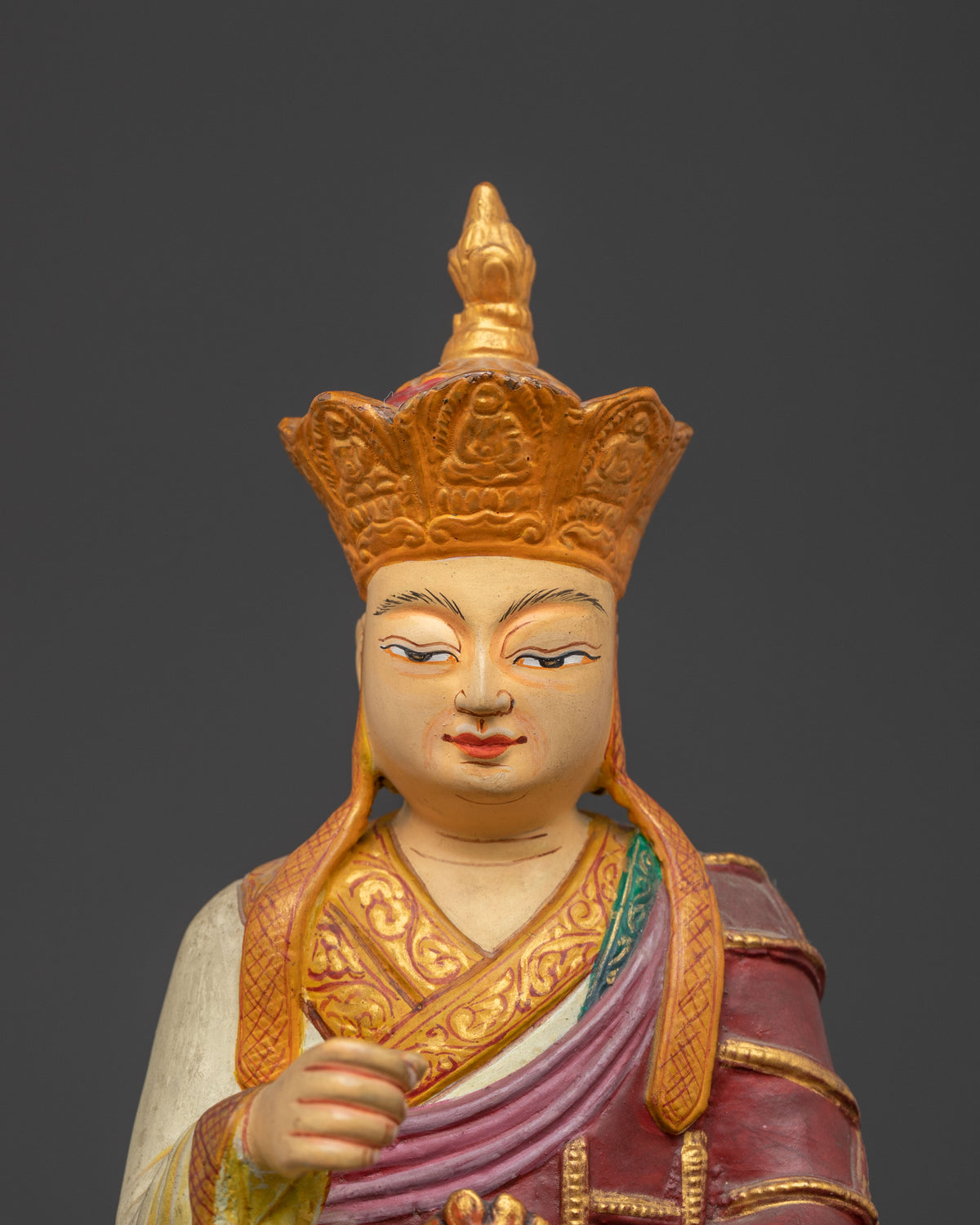 Handmade Kshitigarbha Sacred Sculpture | Bodhisattva Artwork