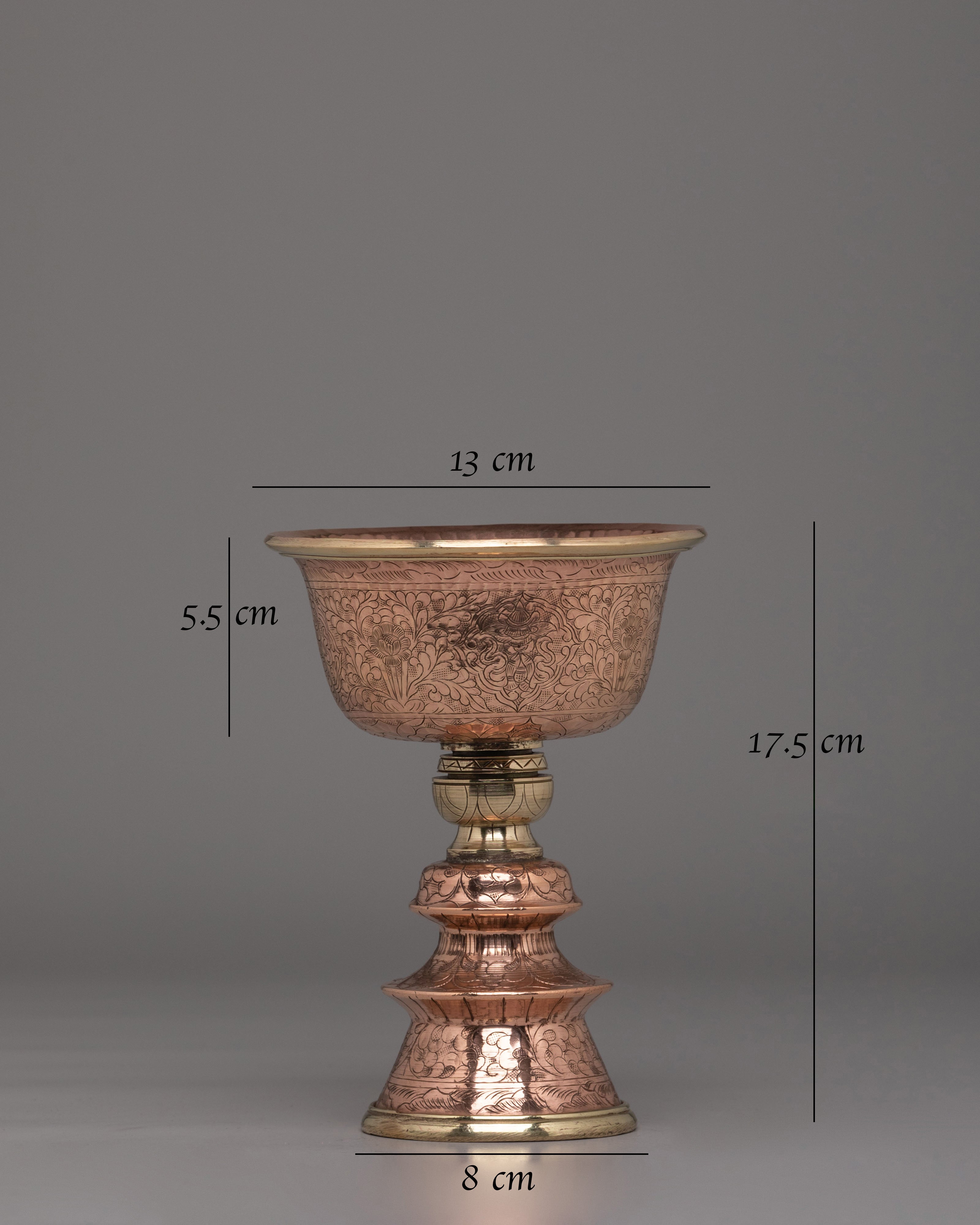 Handcrafted Butter Lamp for Ceremonies | Tibetan Offering Lamp