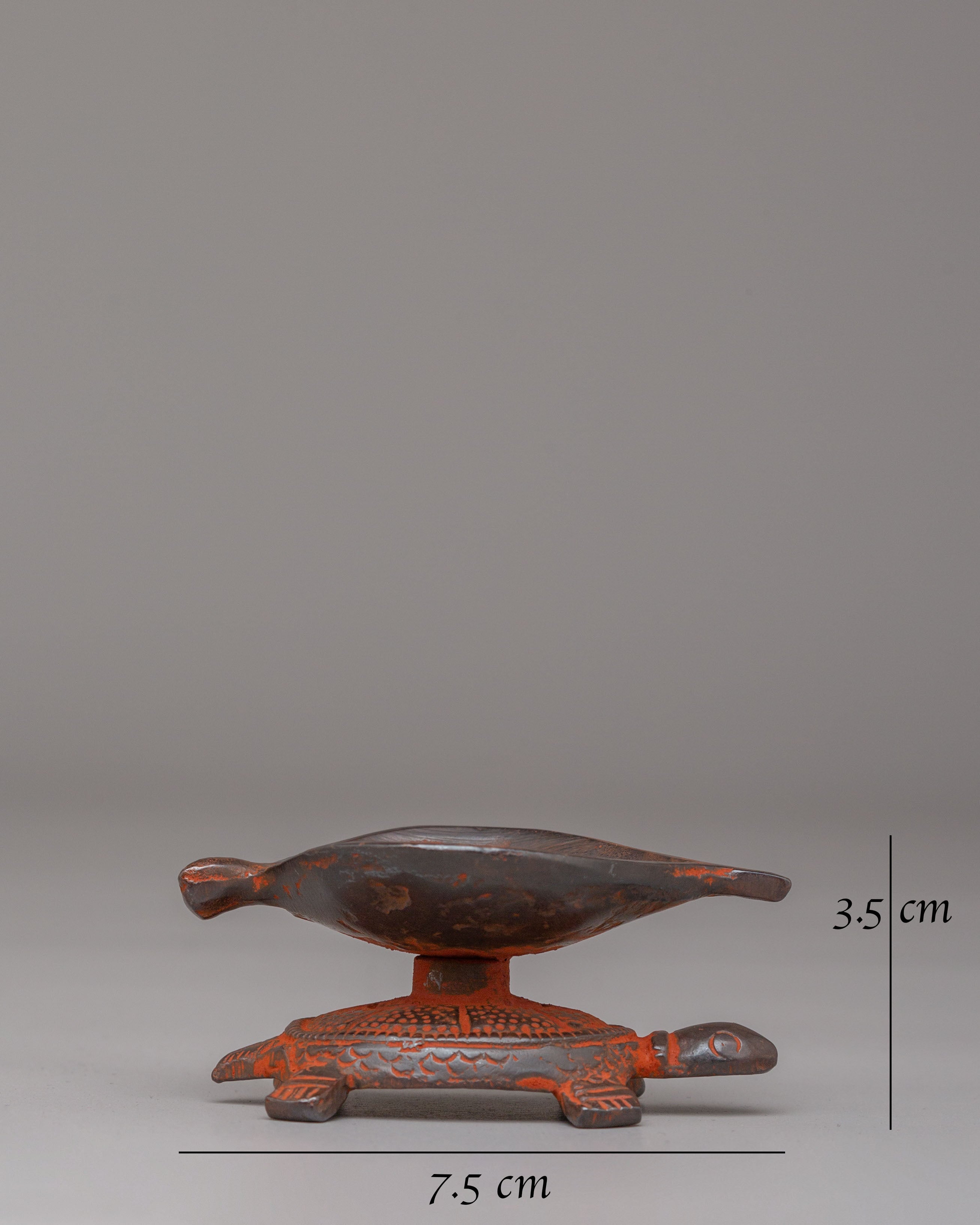 Pipal Leaf Diya On Turtle | A Sacred Tibetan Ritual Item