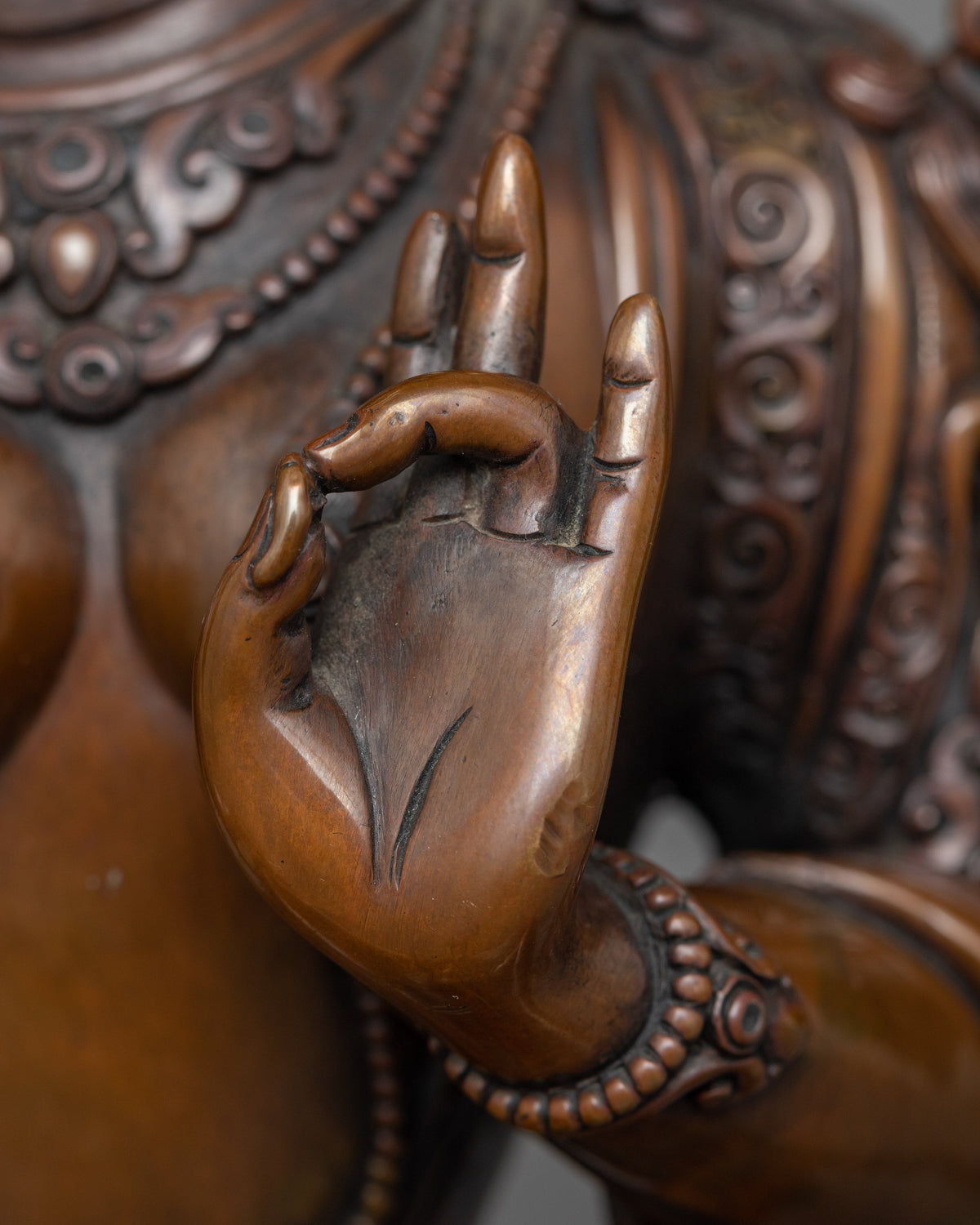 Ma Green Tara Copper Statue | Oxidized Copper Symbol of Active Benevolence