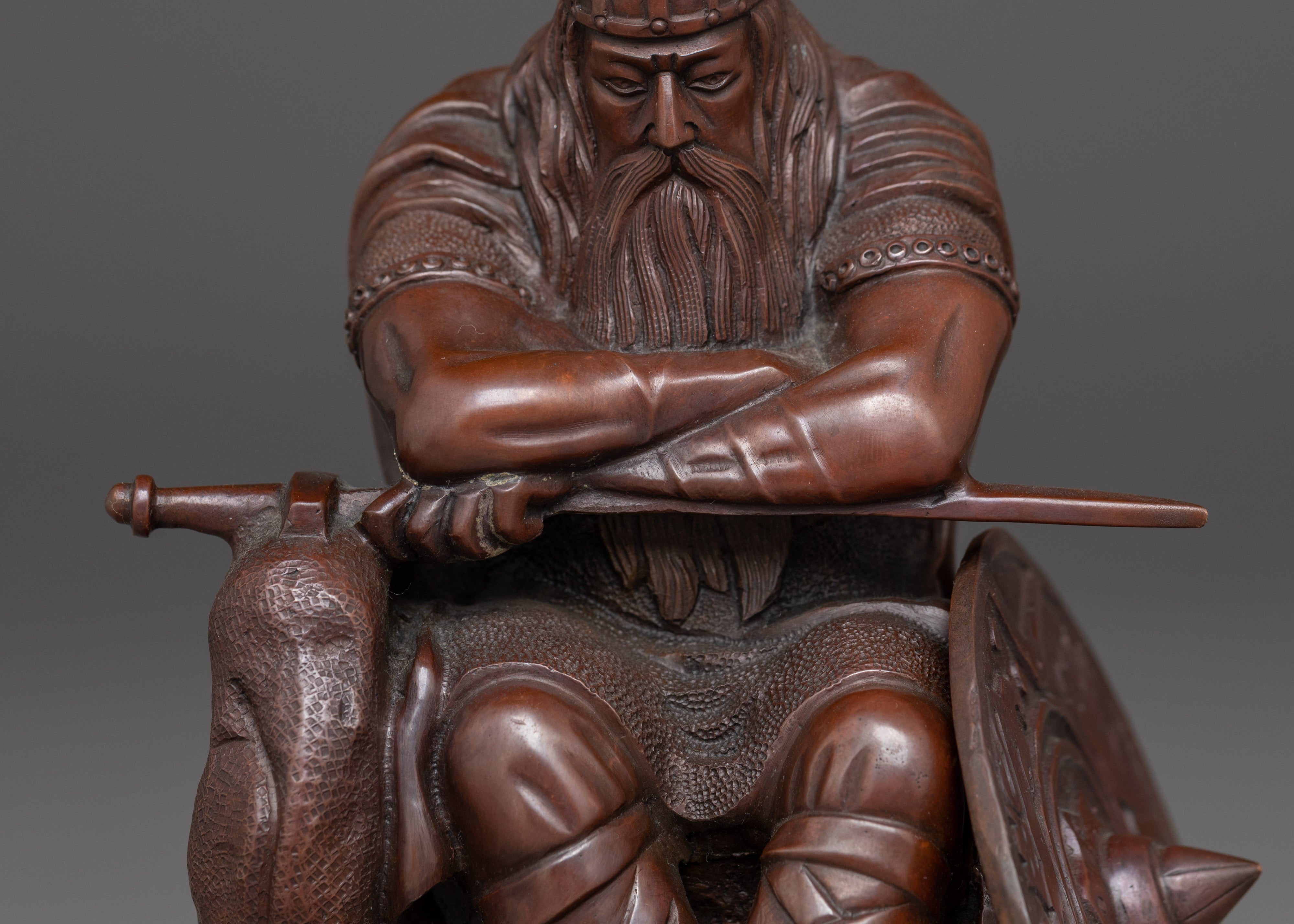 Handcrafted Holger Danske Statue | Danish Legendary Warrior Artwork