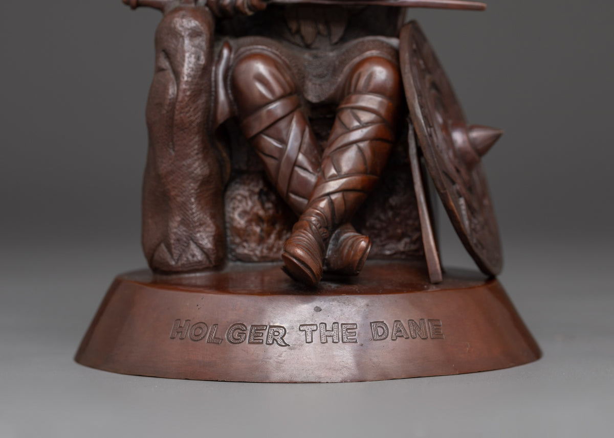Handcrafted Holger Danske Statue | Danish Legendary Warrior Artwork