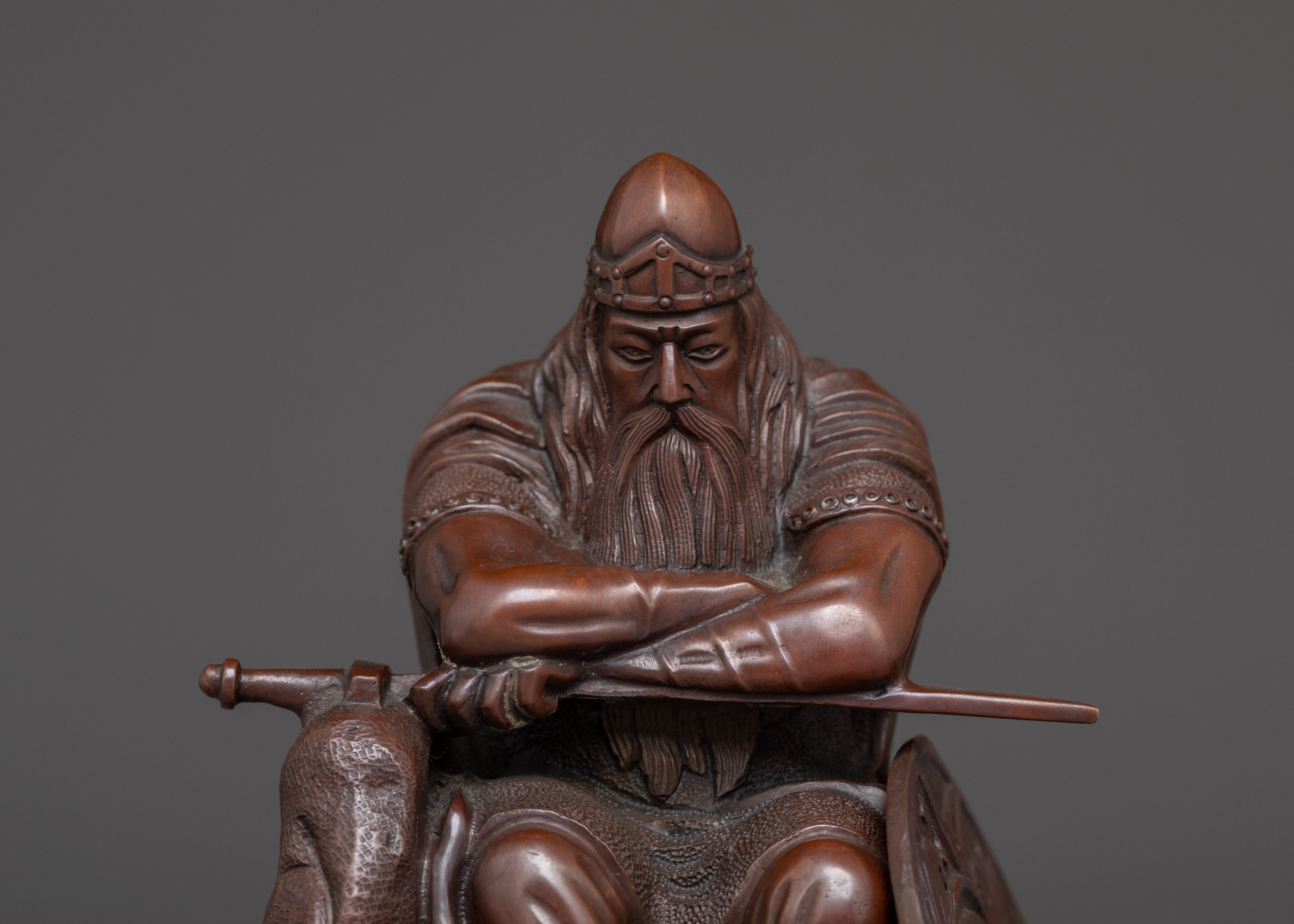 Handcrafted Holger Danske Statue | Danish Legendary Warrior Artwork
