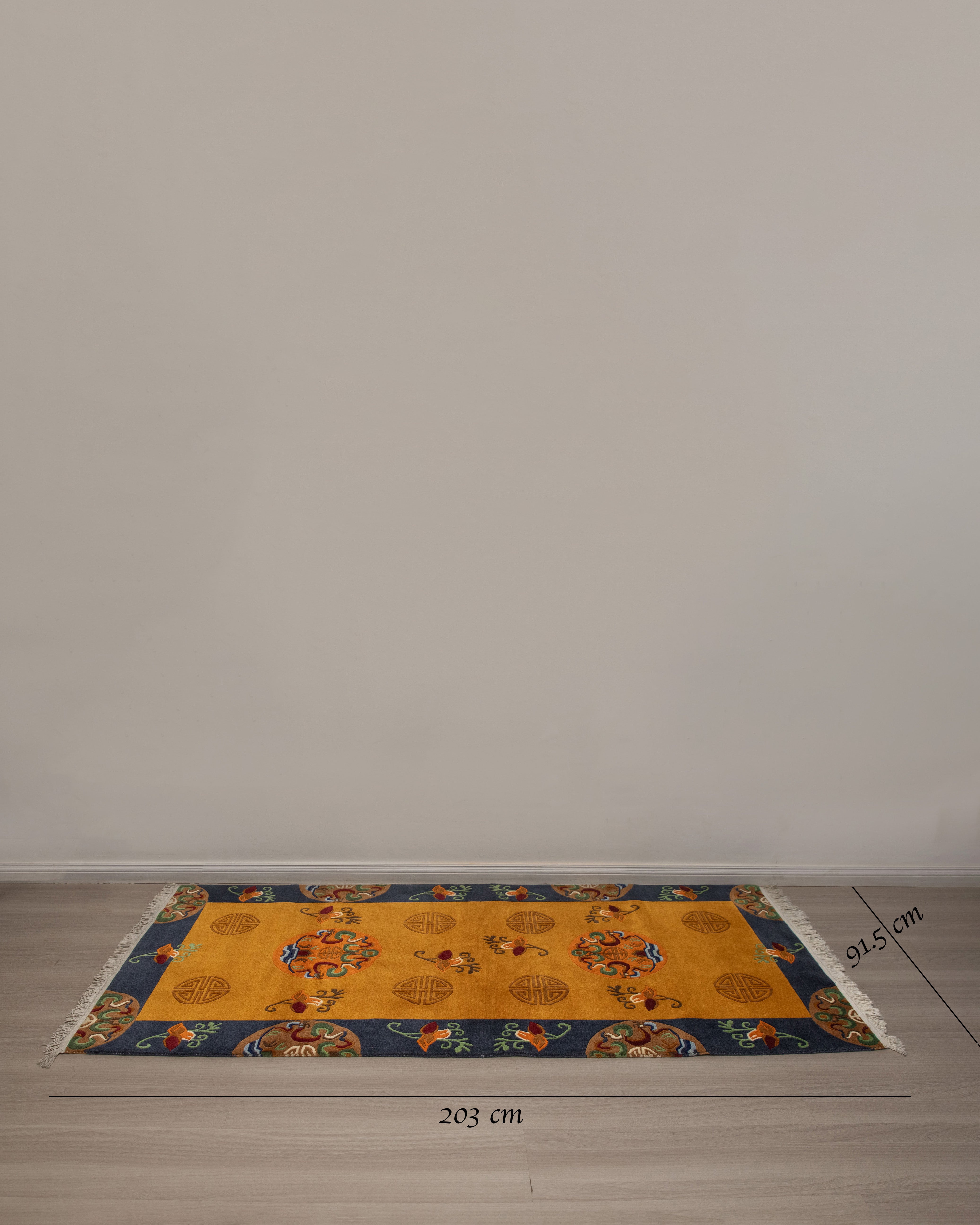 Tibetan Wool Rug | Handmade Spiritual Decor
