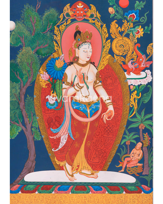 White Tara Thangka Print | Goddess of Compassion