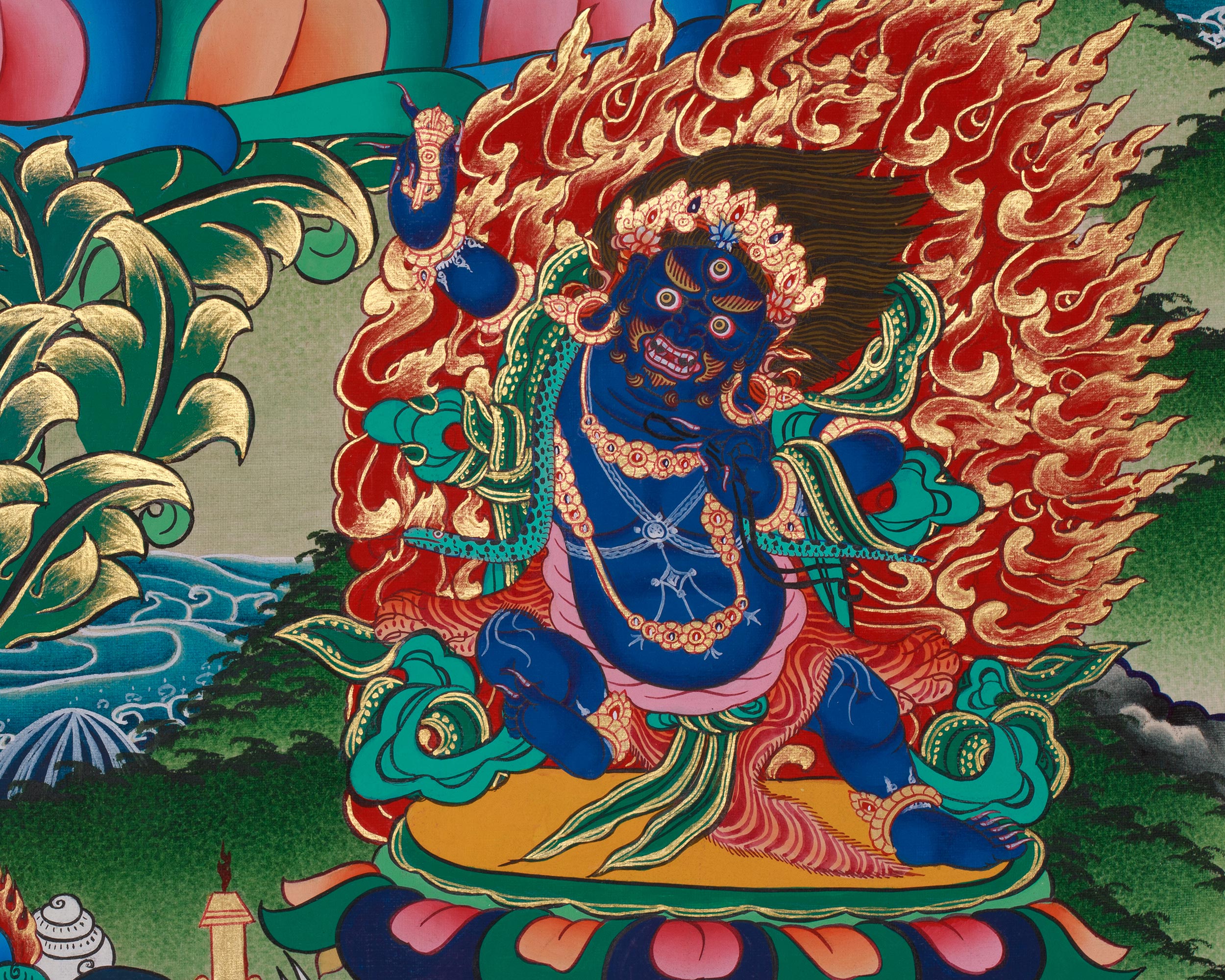 Manjushri Blessing Thangka | Buddhist Deity | Himalayan Art