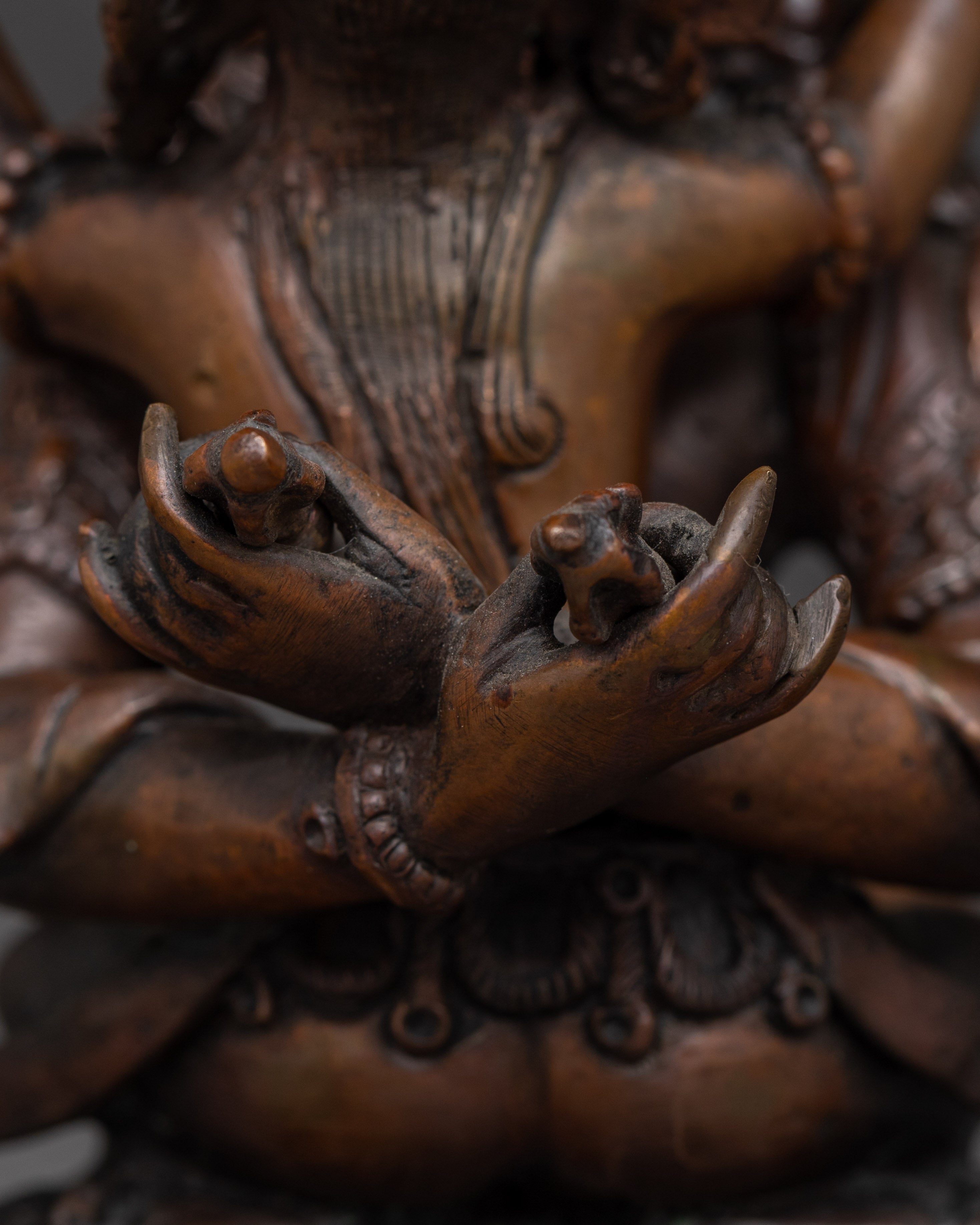 Oxidized Statue of Primordial Buddha Vajradhara | Union of Wisdom and Compassion