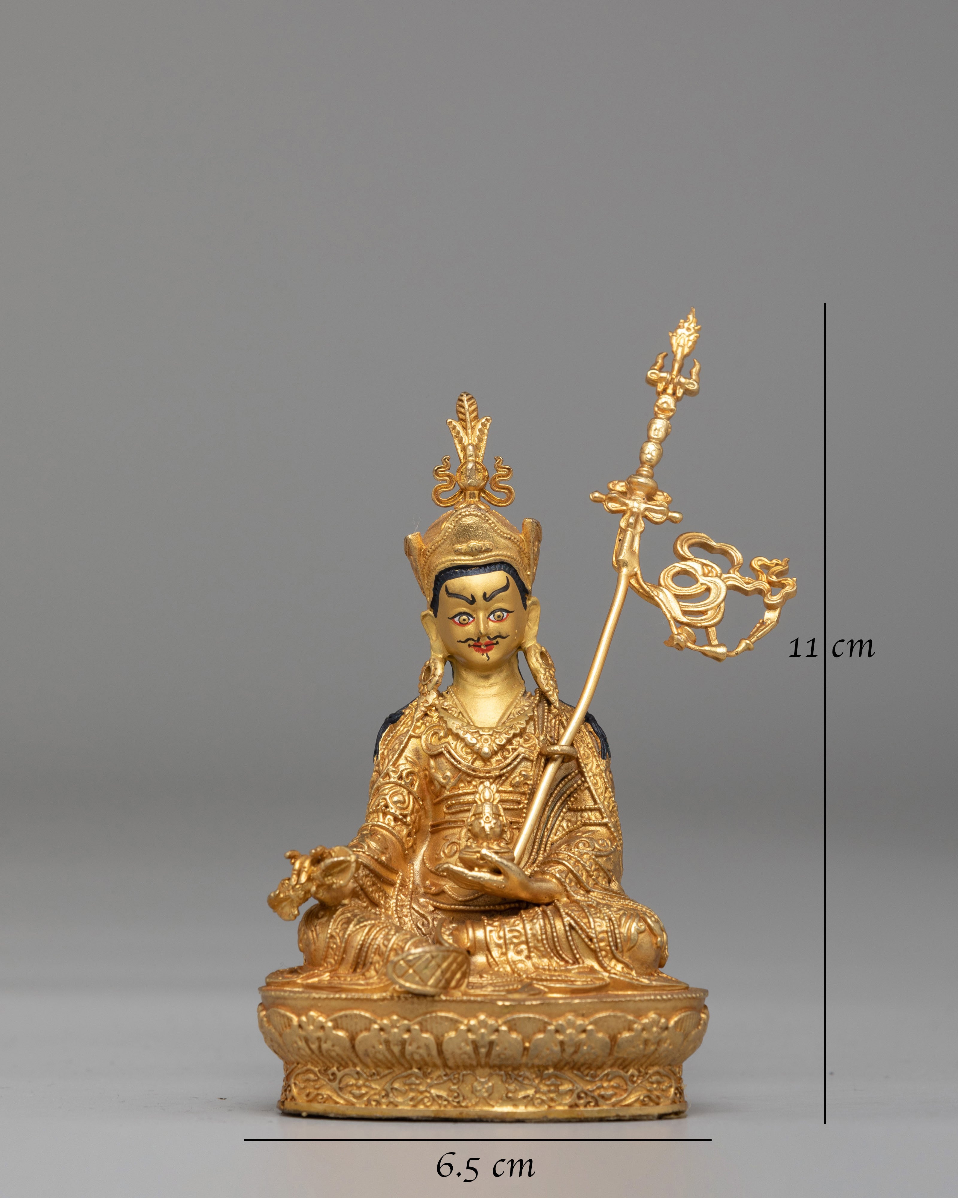 Handmade Guru Rinpoche Deity Statue | Padmasambhava Figurine for Meditation