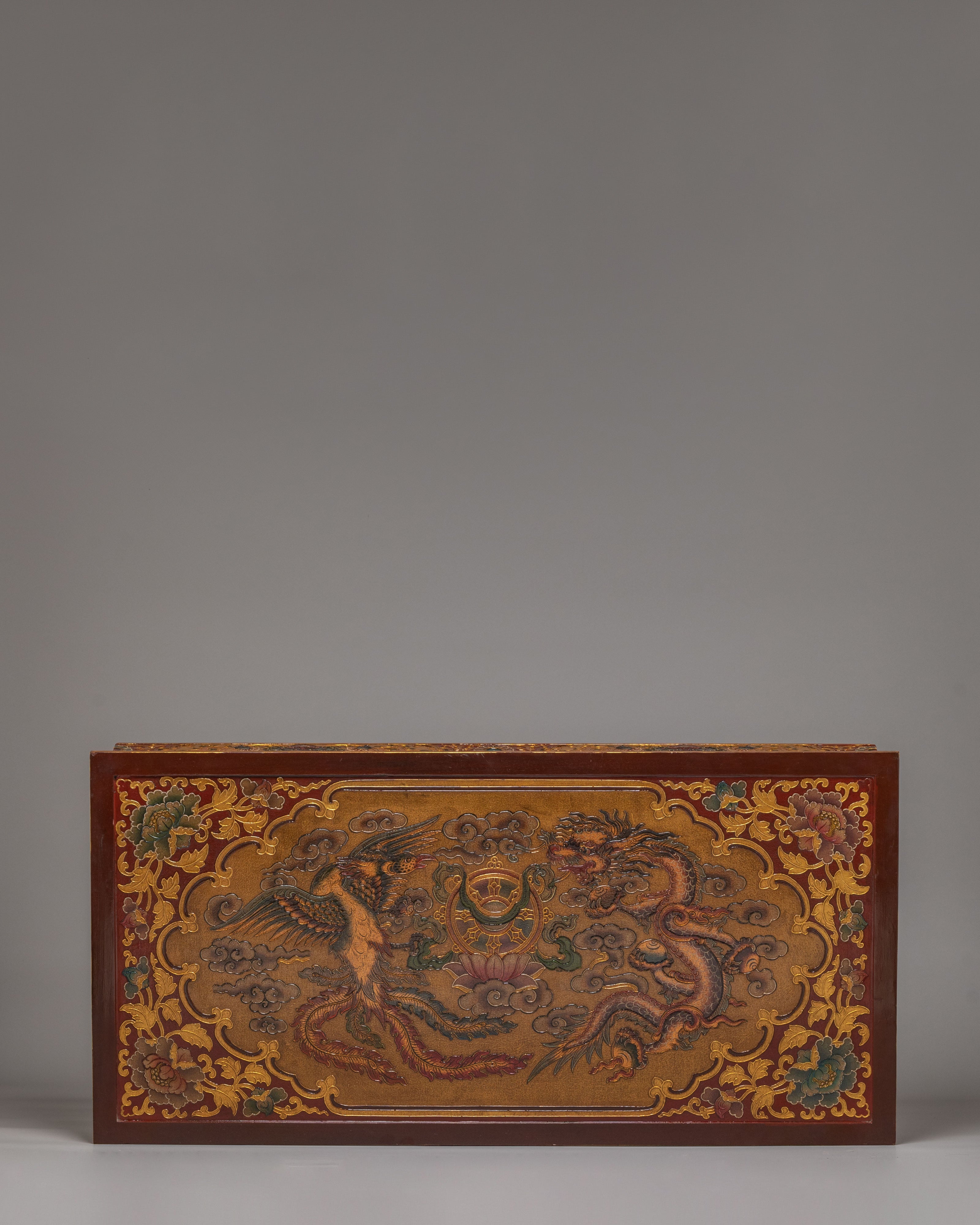 Sacred Tibetan Folding Table | Handcrafted Wooden Table for Meditation & Rituals