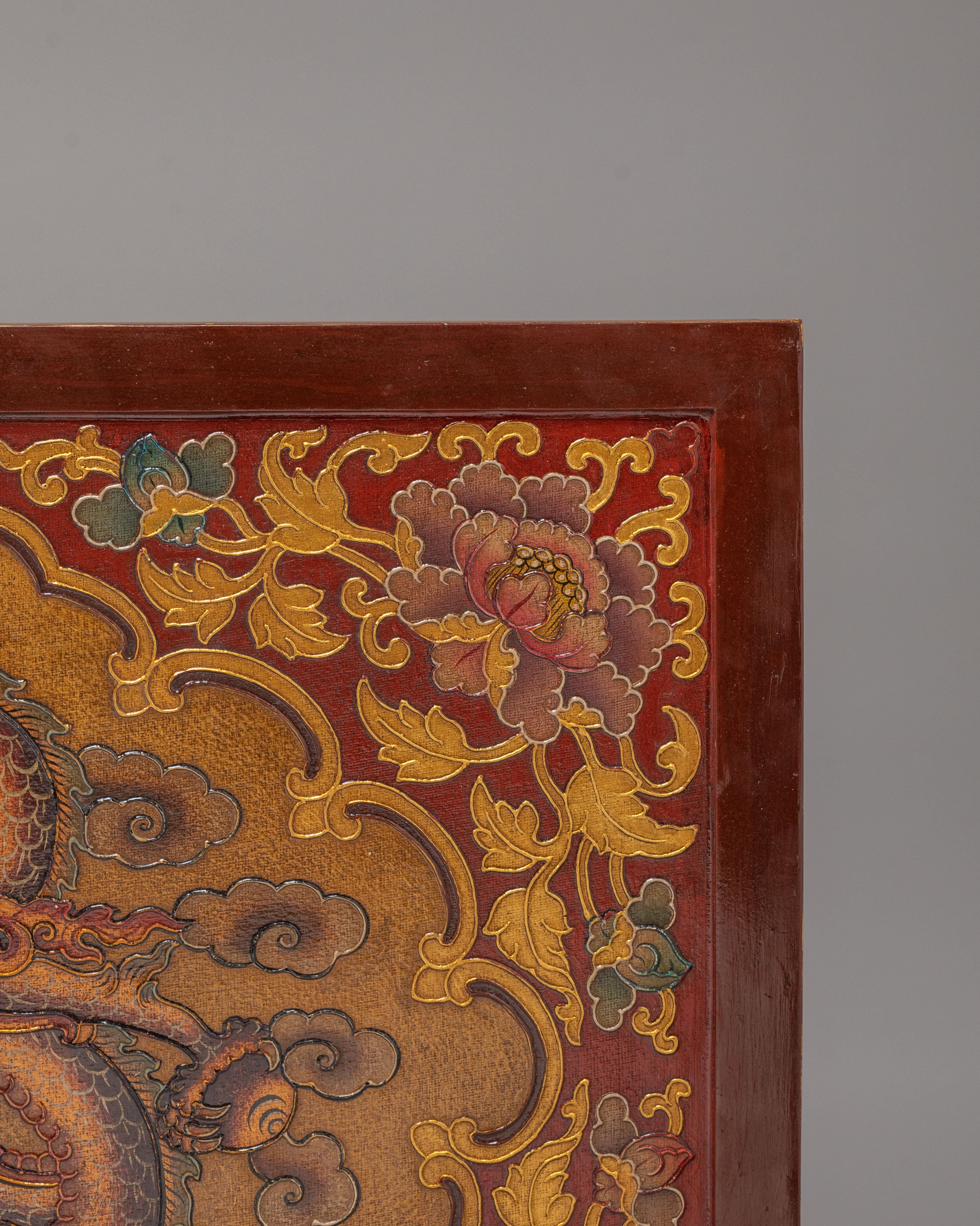 Sacred Tibetan Folding Table | Handcrafted Wooden Table for Meditation & Rituals