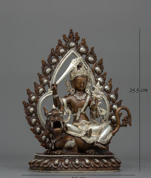 Sacred Simhanada Manjushri Statue