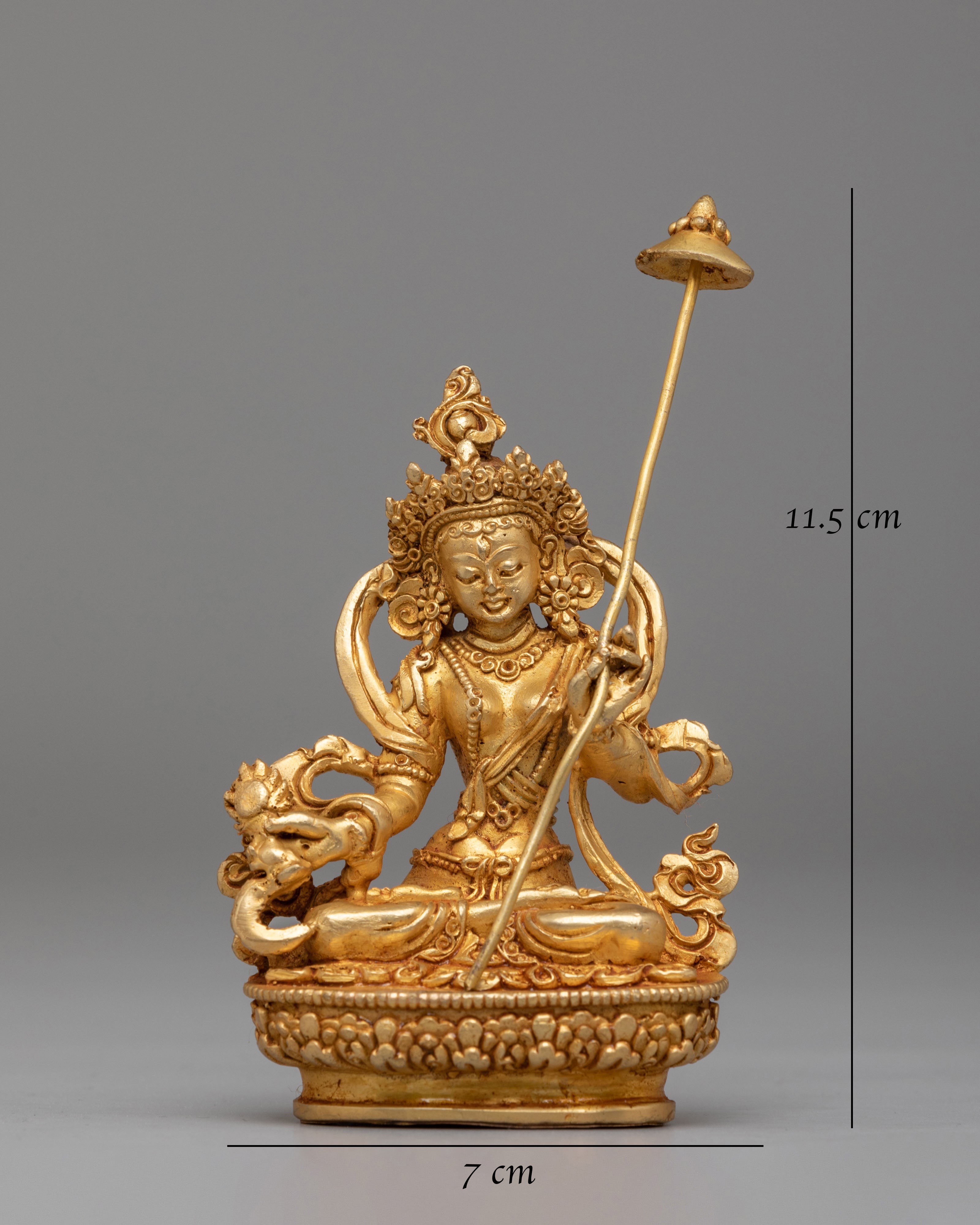 Himalayan Six Deities Statue Set | Gold Plated Buddhist Altar Decor