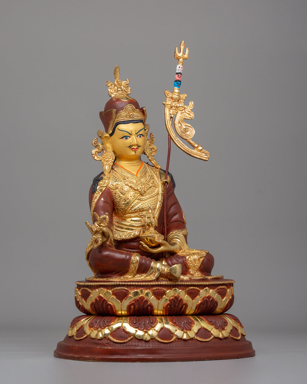 Religious Guru Rinpoche Handcrafted Statue | Tibetan Padmasambhava Figure
