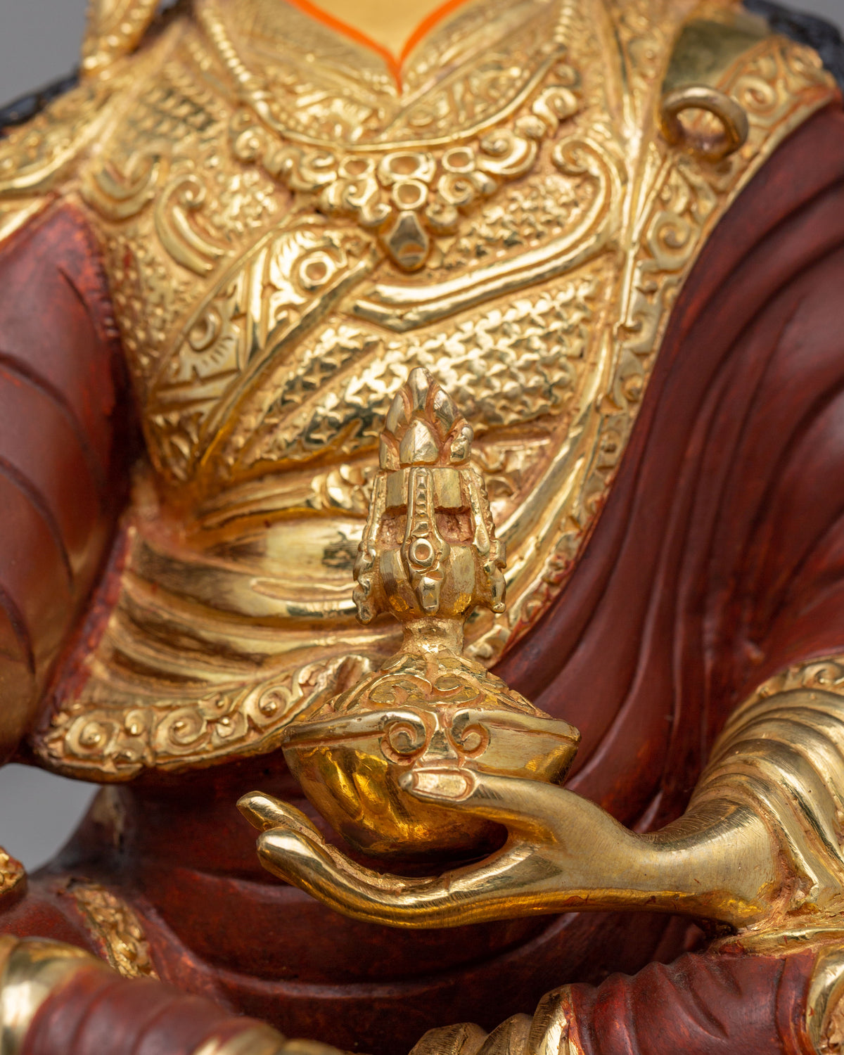 Religious Guru Rinpoche Handcrafted Statue | Tibetan Padmasambhava Figure