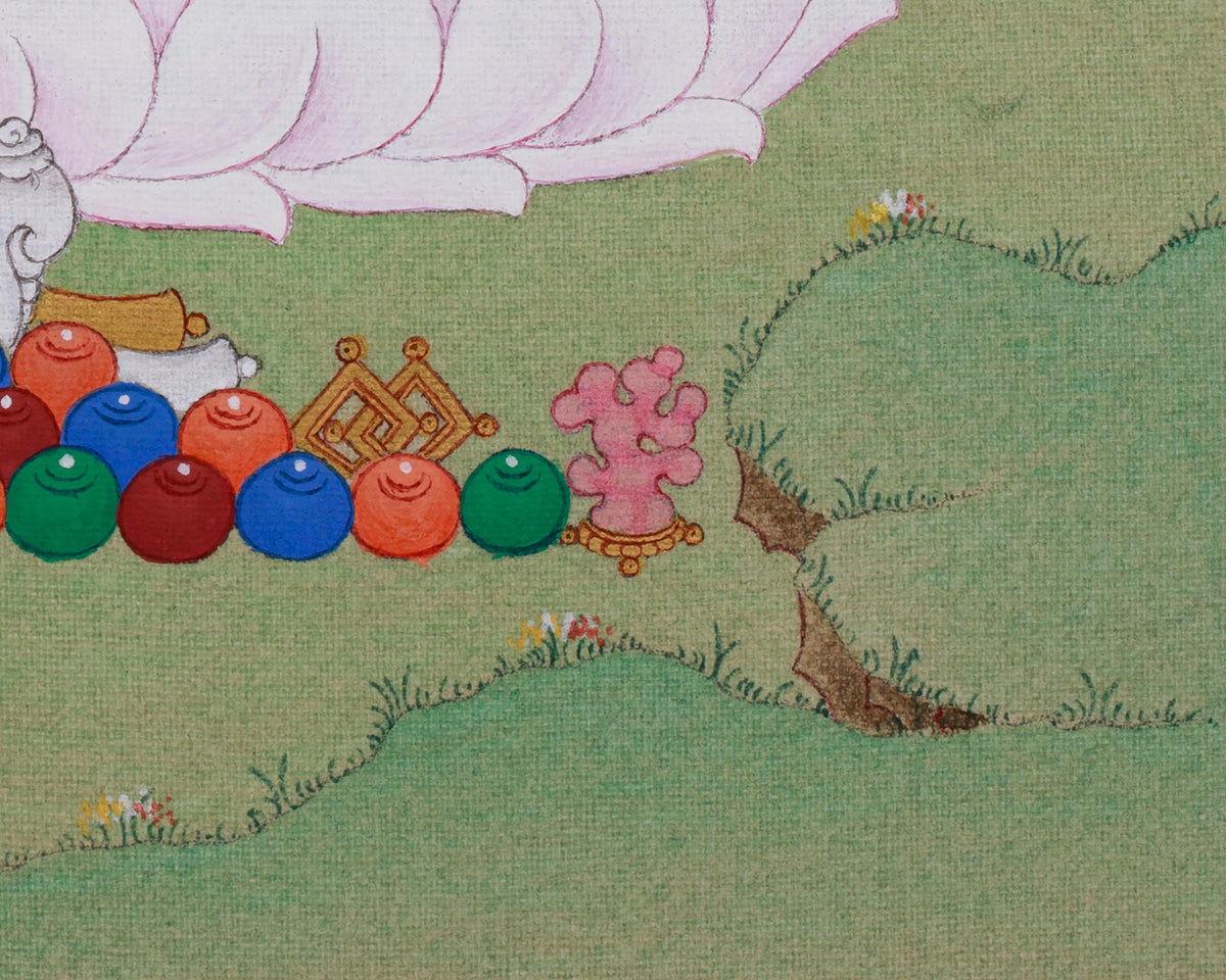 Divine Thangka Of White Tara | Tibetan Artwork | Spiritual Altar