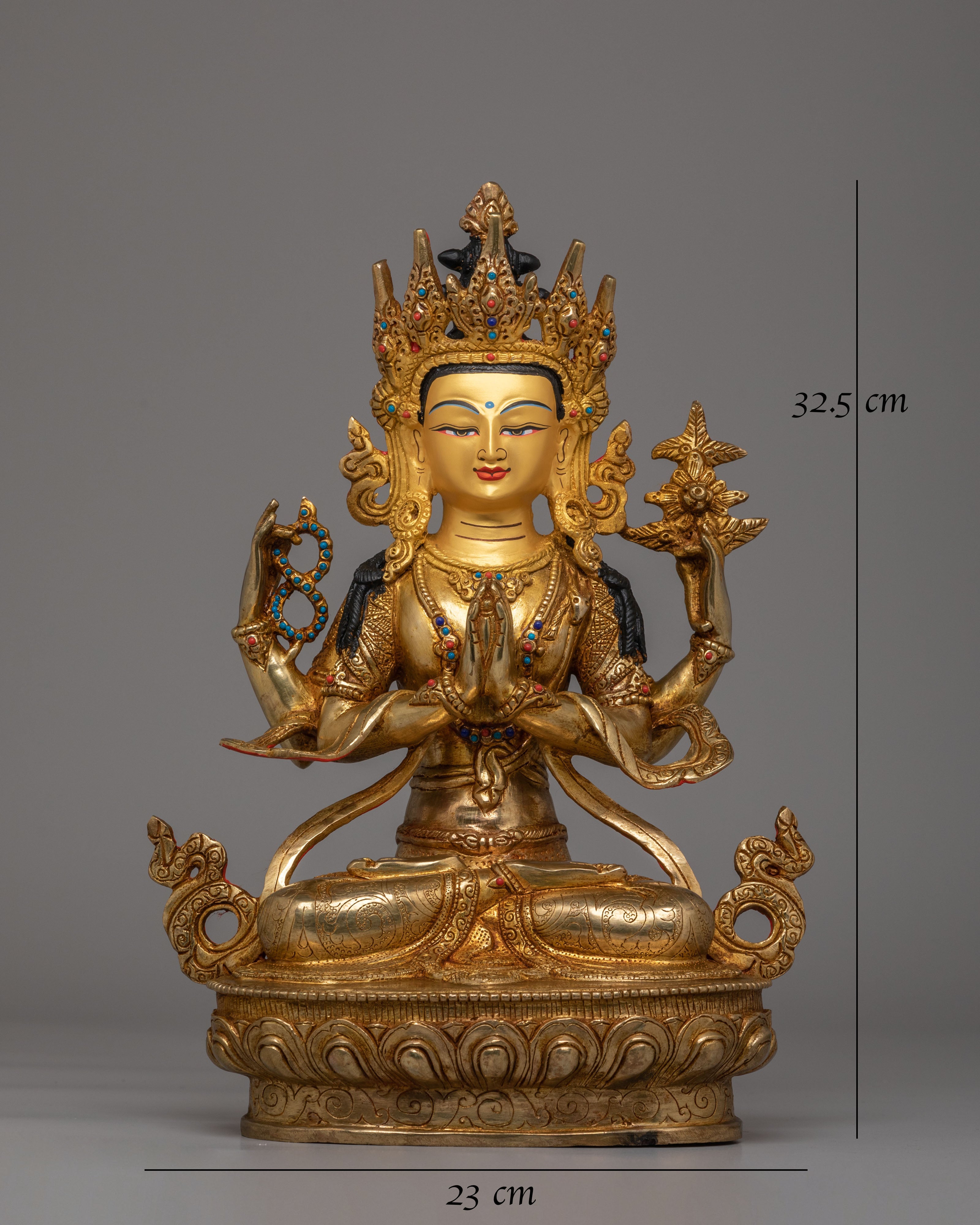 Handcrafted Avalokiteshvara Sculpture | Bodhisattva of Compassion