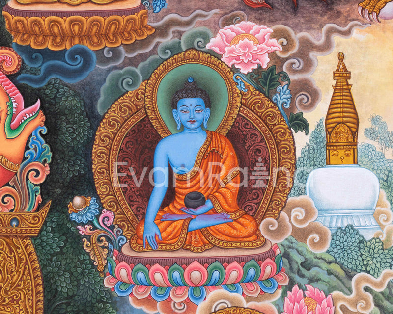 Manjushri Thangka Print | Bodhisattva Deity For Compassion | Himalayan Art