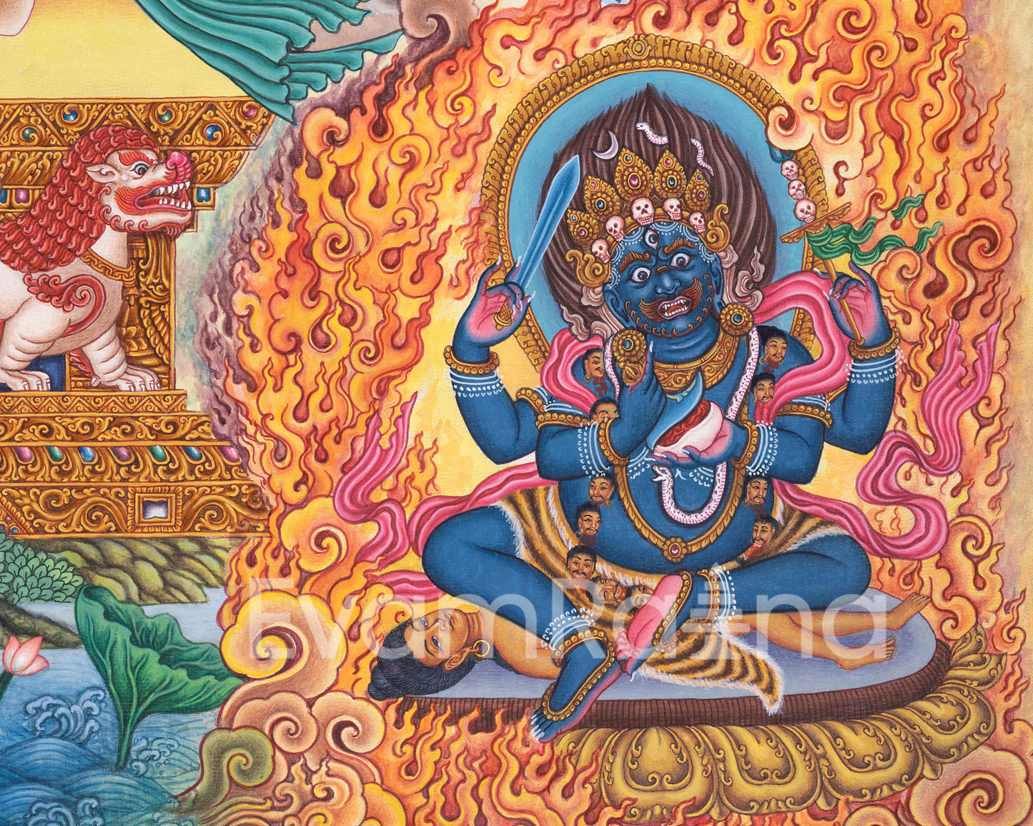 Manjushri Thangka Print | Bodhisattva Deity For Compassion | Himalayan Art