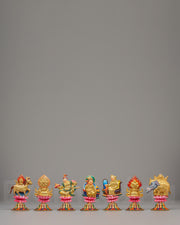 Traditional Chakravartin Possessions Sculpture 