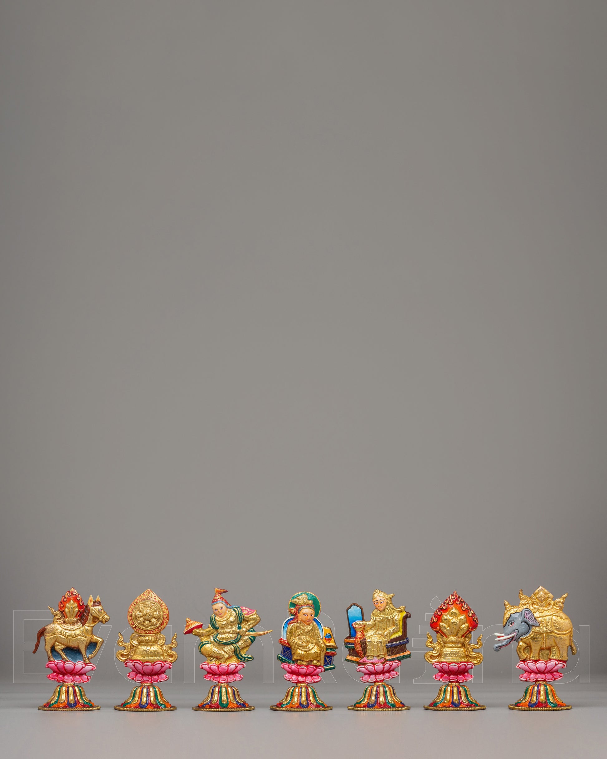 Traditional Chakravartin Possessions Sculpture 