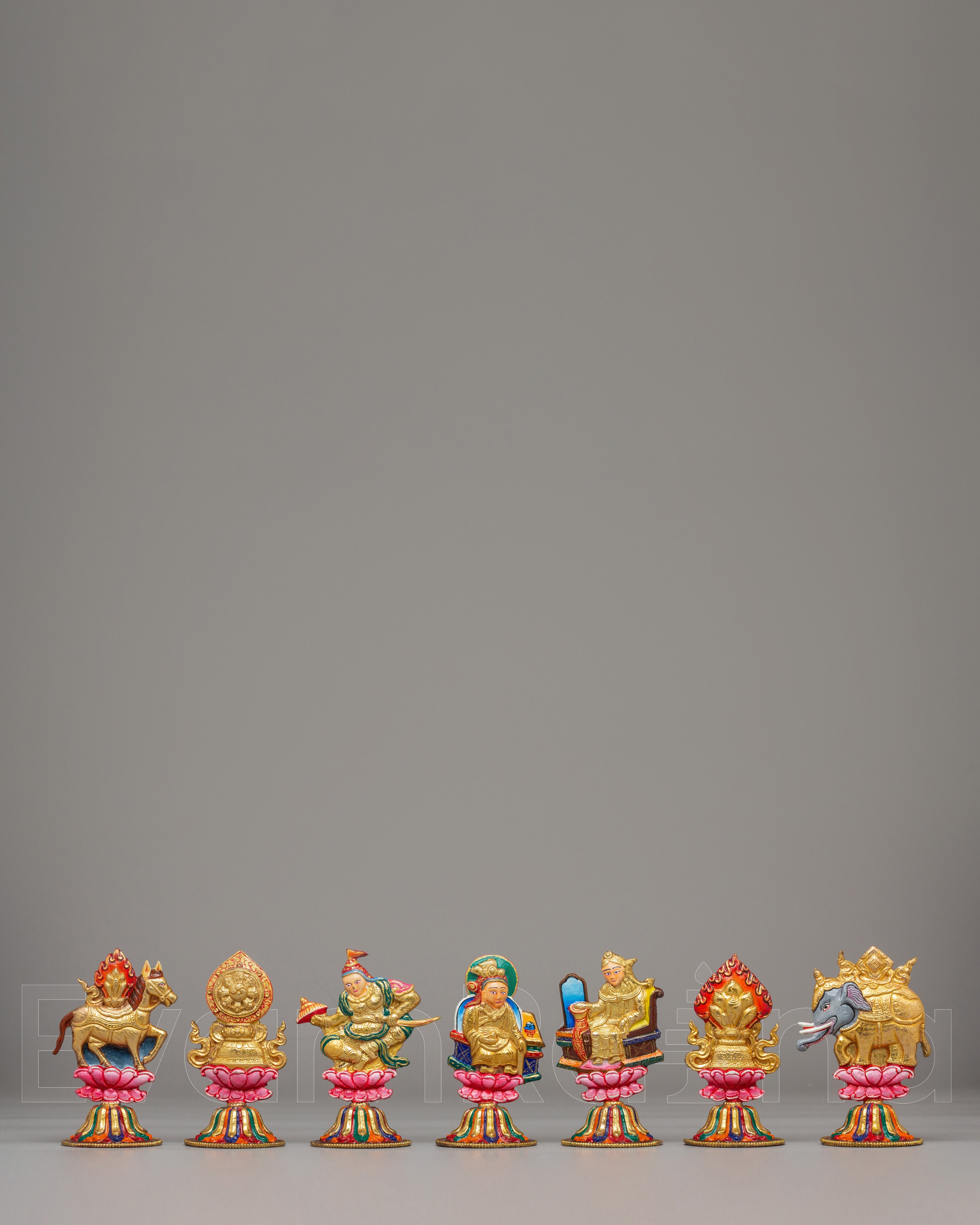 Traditional Chakravartin Possessions Sculpture 