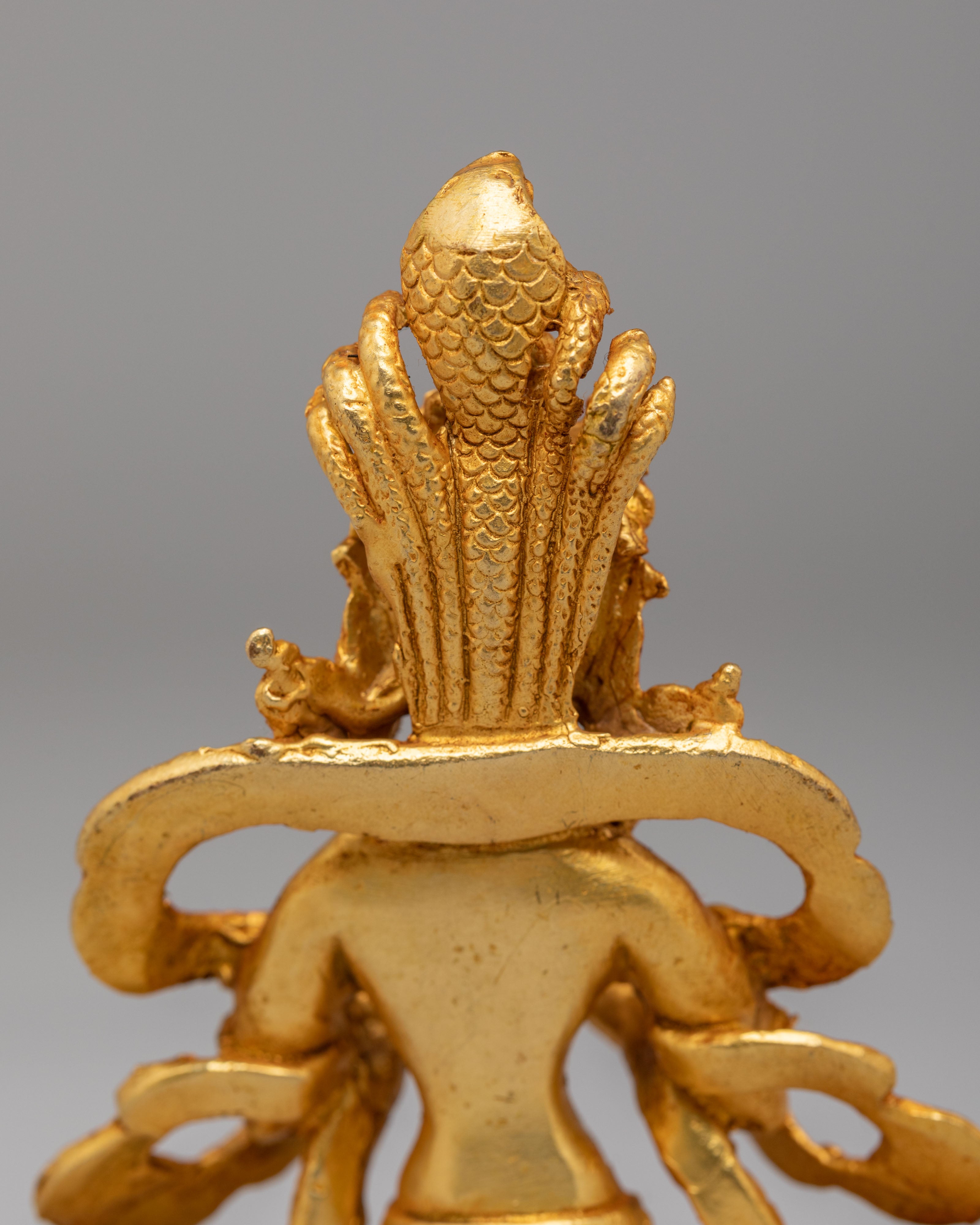 Handmade Naga Kanya Statue | Copper Body with Gold Plating