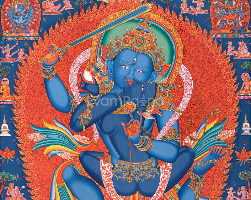 Traditional Chandra Maharoshan Thangka Print for Your Sacred Space | Wall Art